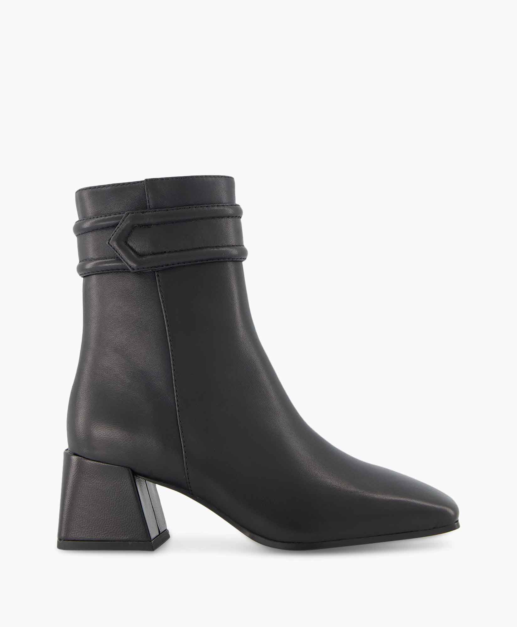 Enkellaars Kid Leather Zwart