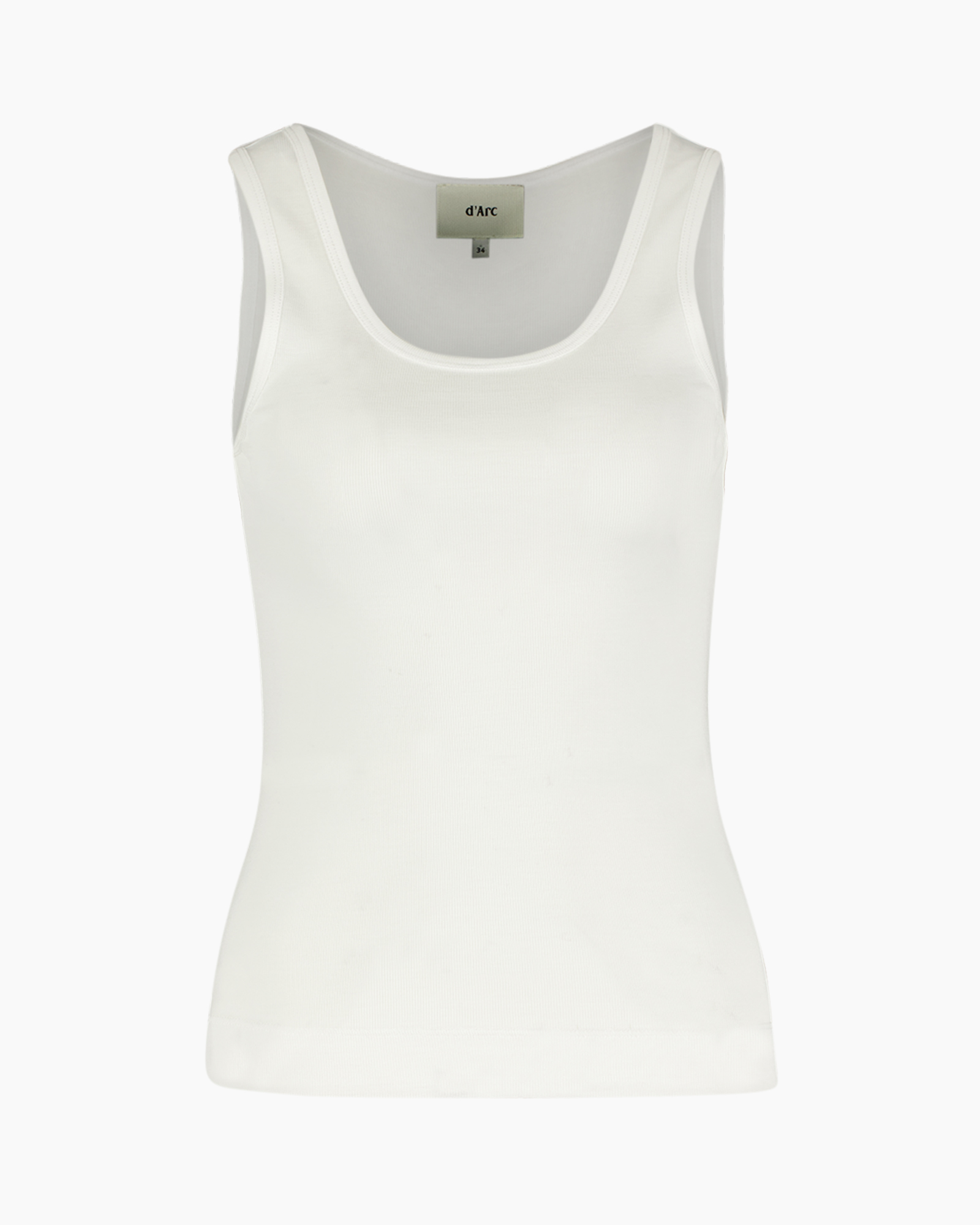 tank top, white, sleeveless, basic, knit