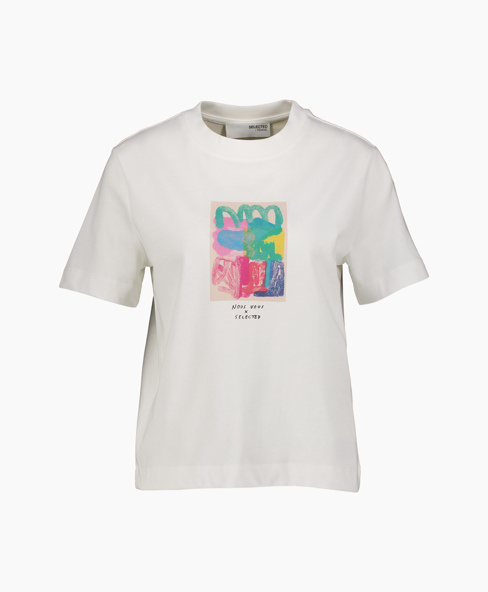 T-shirt Essential Ss Boxy Printed Tee Wit