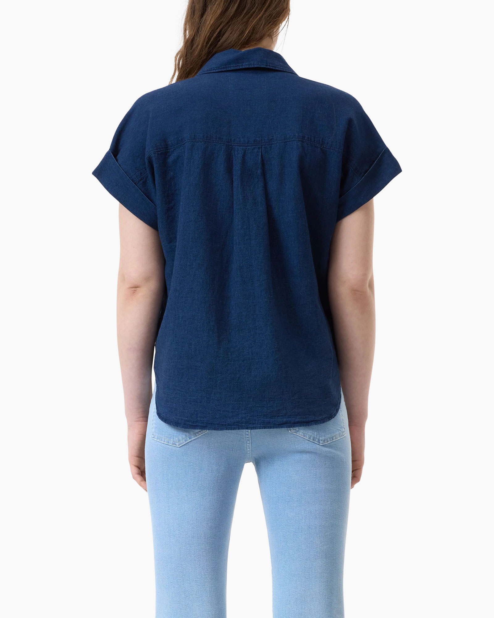 Top Sleeveless Shirt Donker Blauw