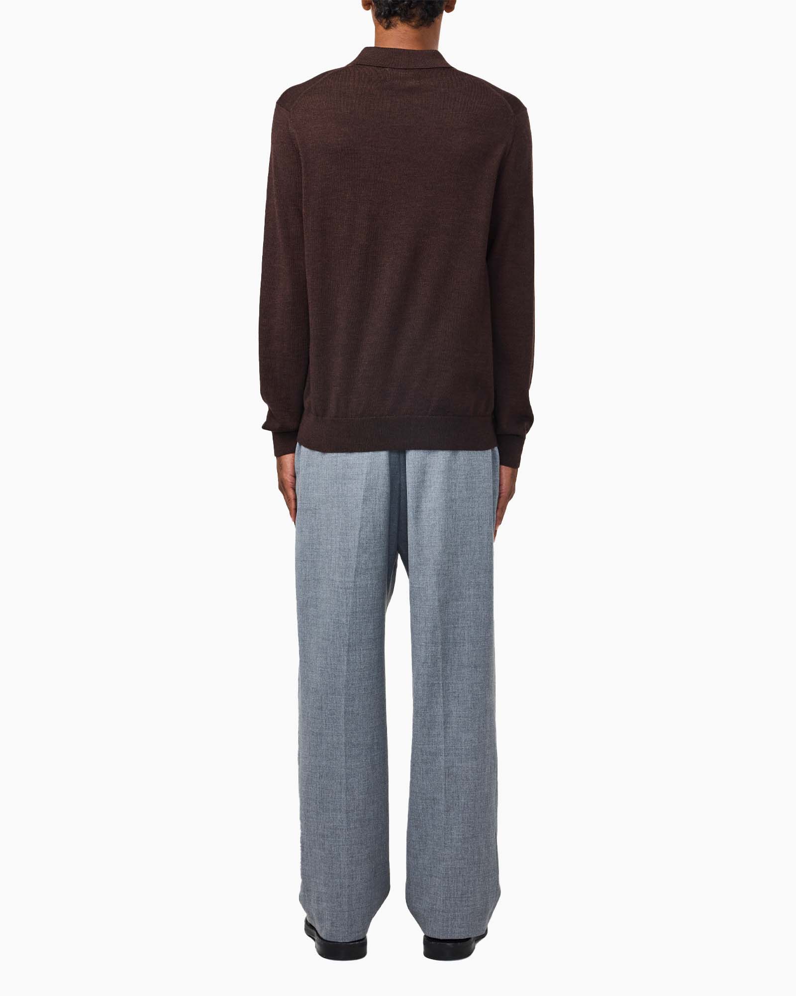 Pullover Sergio Zip Polo 6605 Bruin