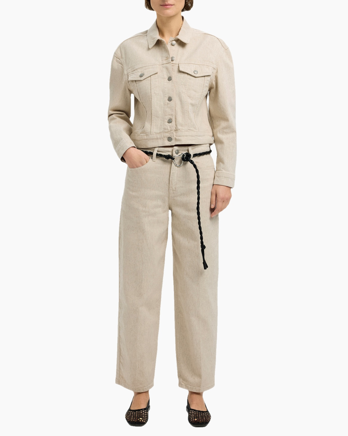 Jack Una Ls Denim Jacket Beige