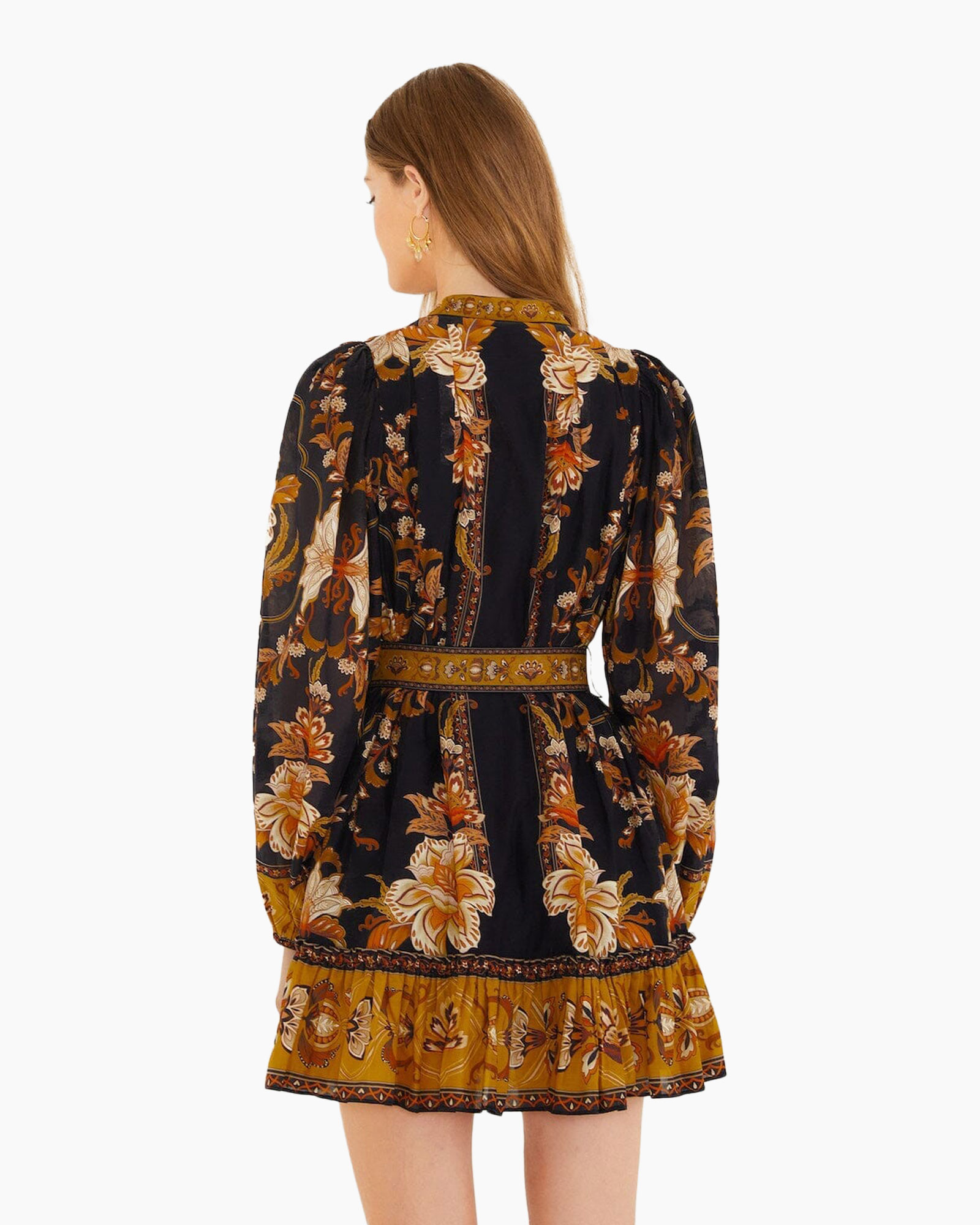 Mini Jurk Majestic Garden Zwart