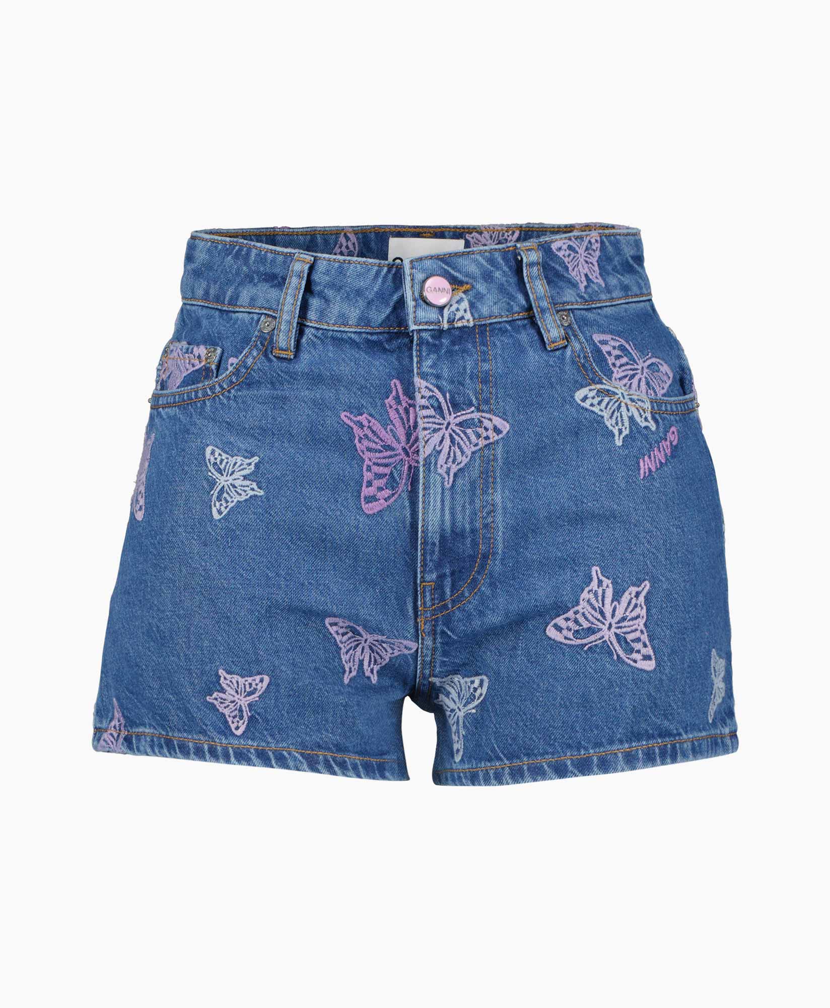 Ganni Korte Broek J1182 Blauw