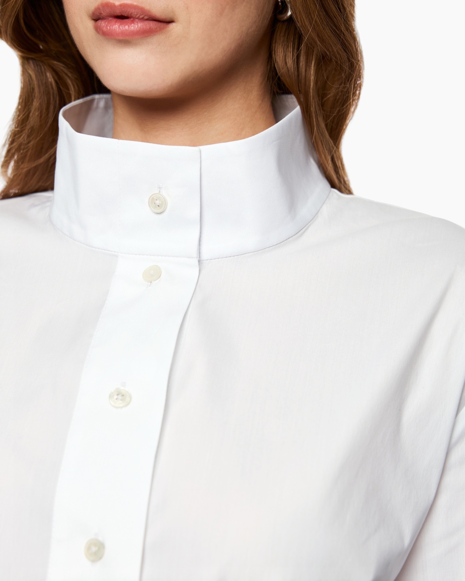 hemd, kraag, knopen, wit, blouse