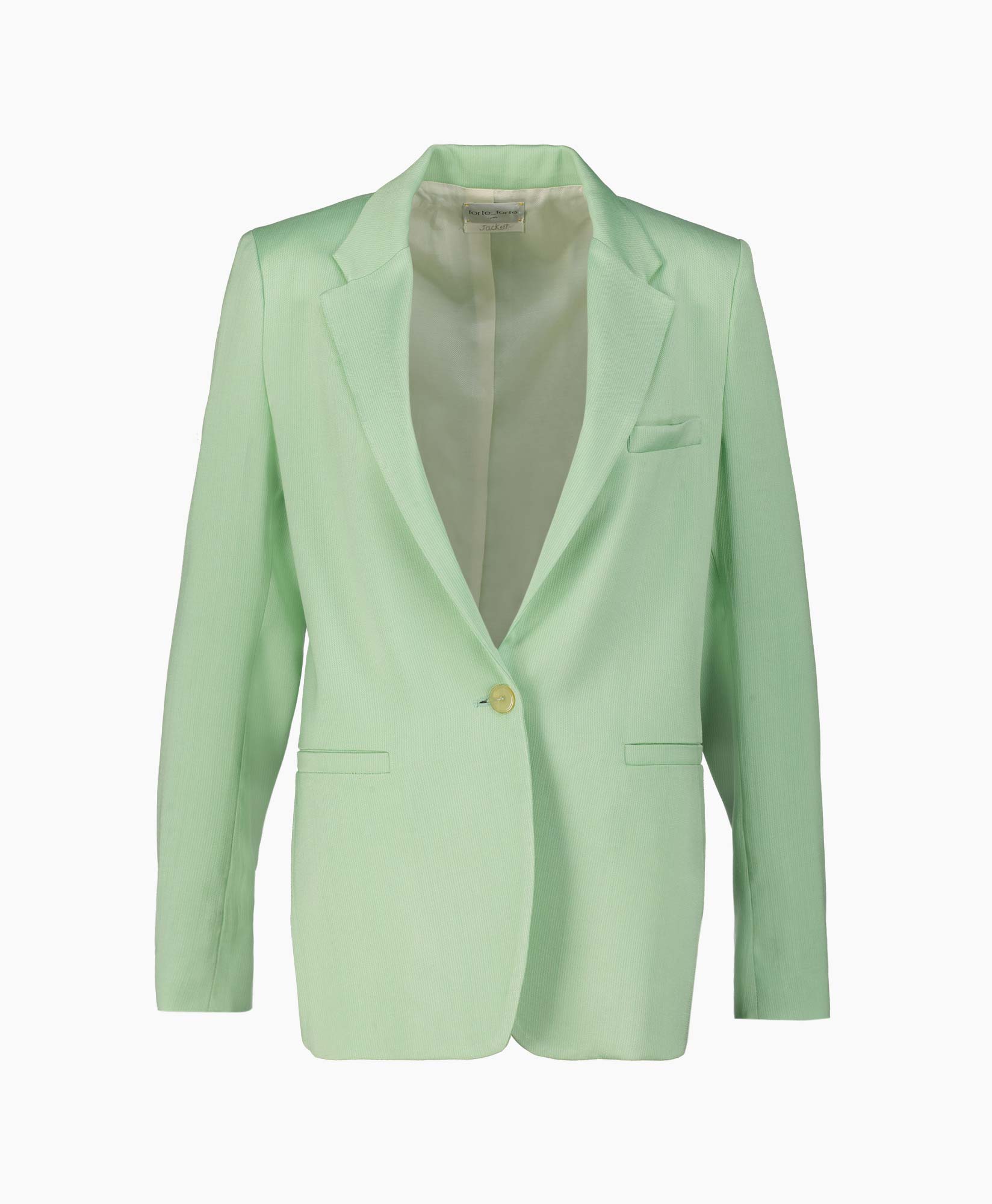 Blazer Slubbed Viscose Cotton licht groen