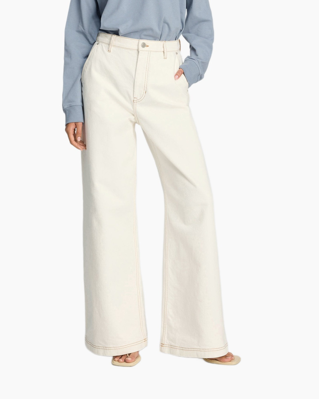 Clothing, Pants, Linen, Person, Jeans