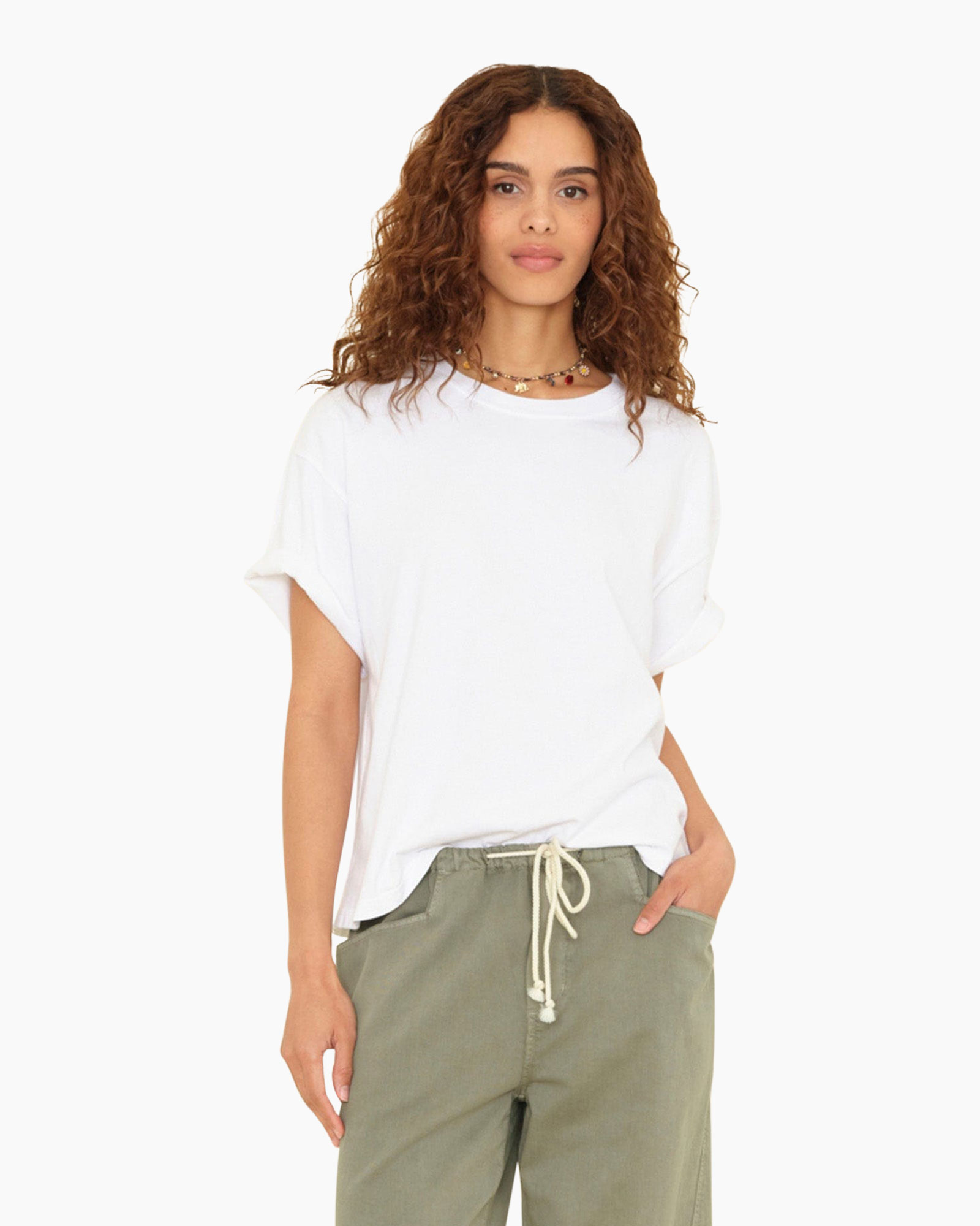 T-shirt Korte Mouw Palmer Wit