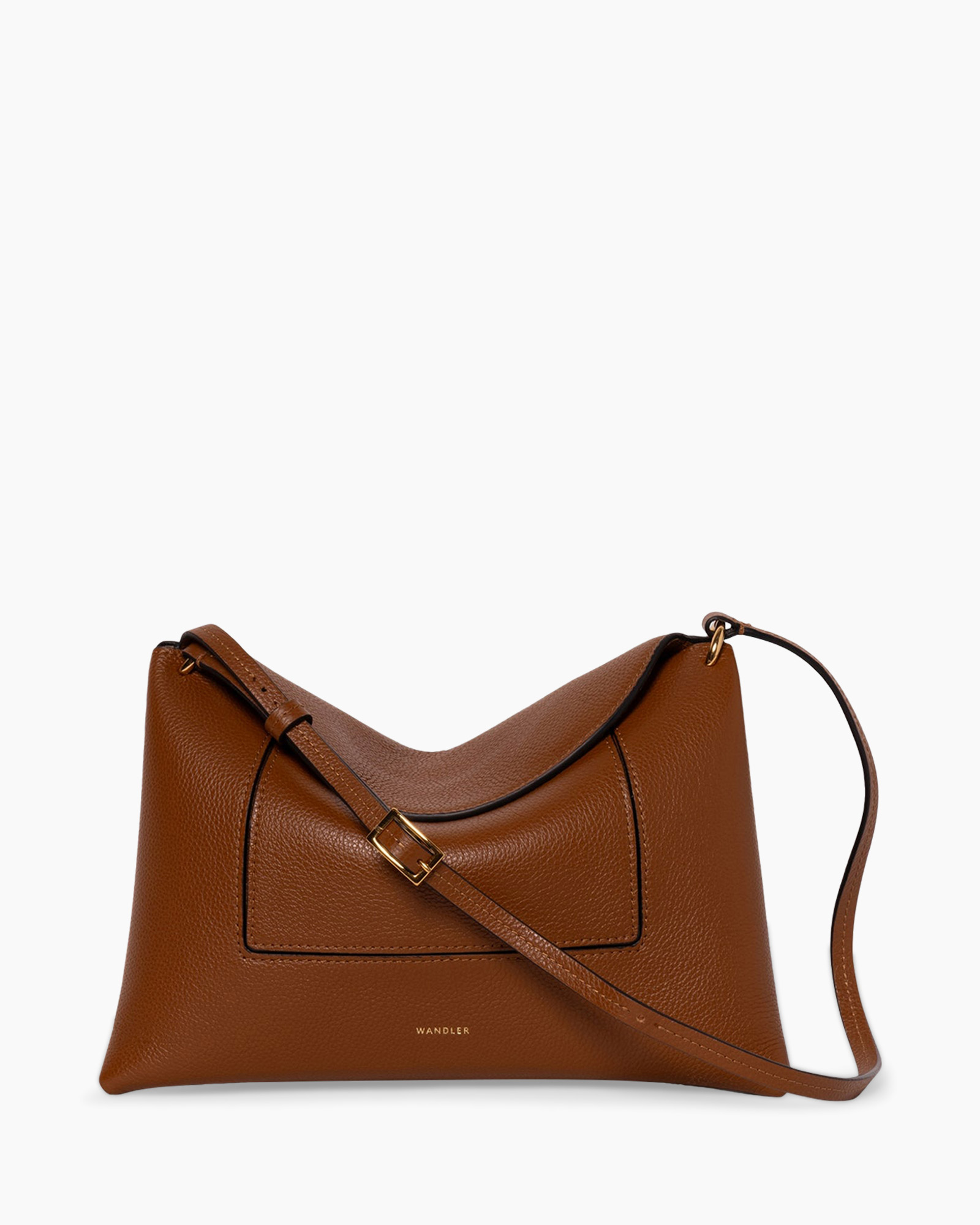handbag, shoulder bag, brown, pebbled leather, crossbody strap