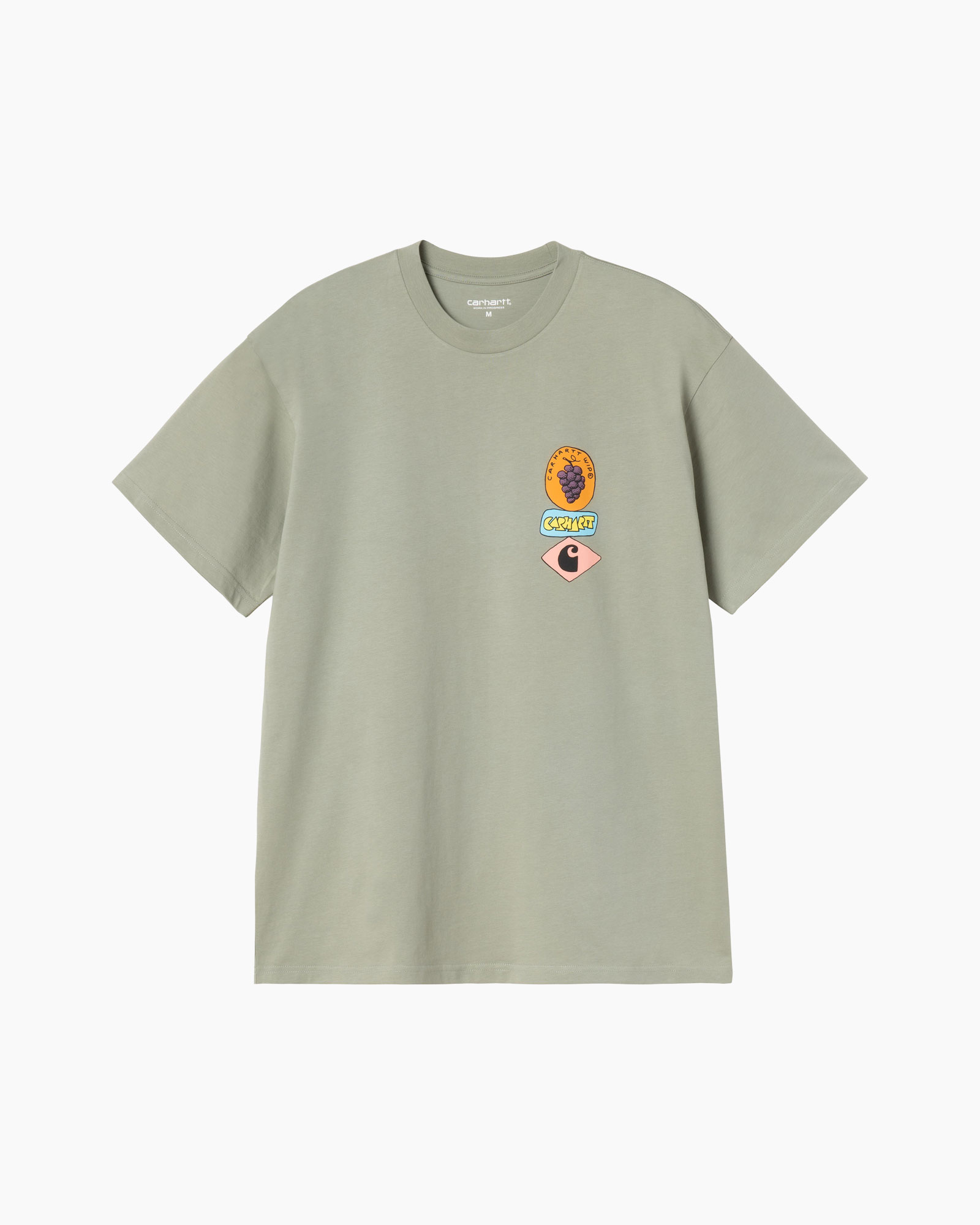 t-shirt, korte mouw, glad, groen, patch afbeelding