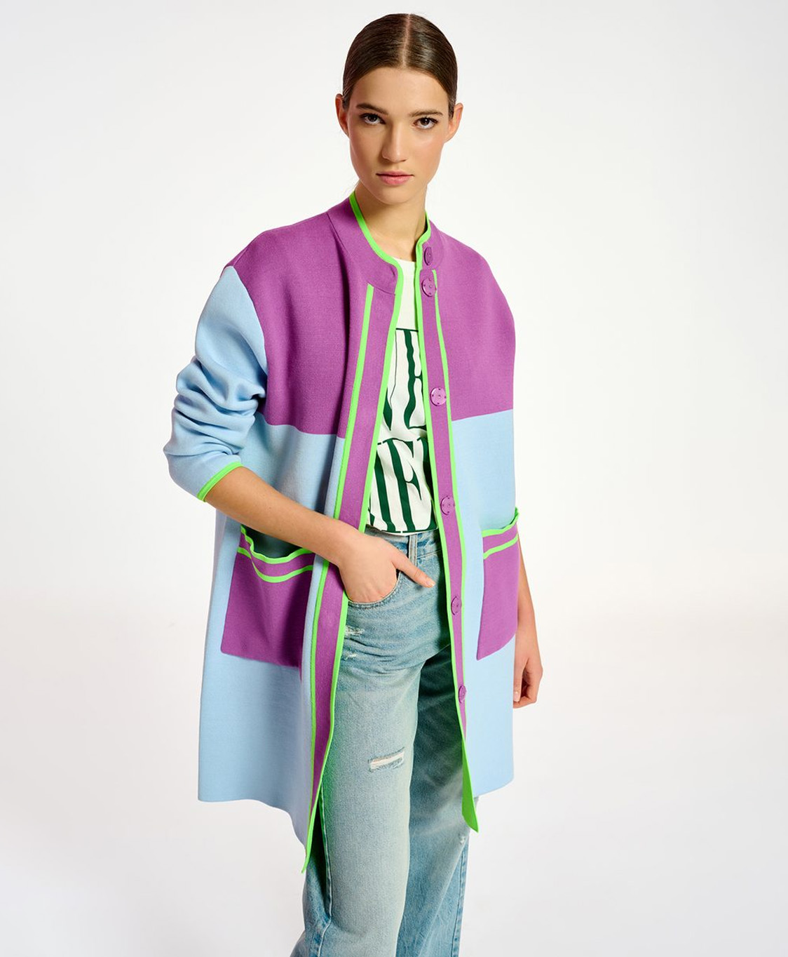 Essentiel Coat Doubles Blauw