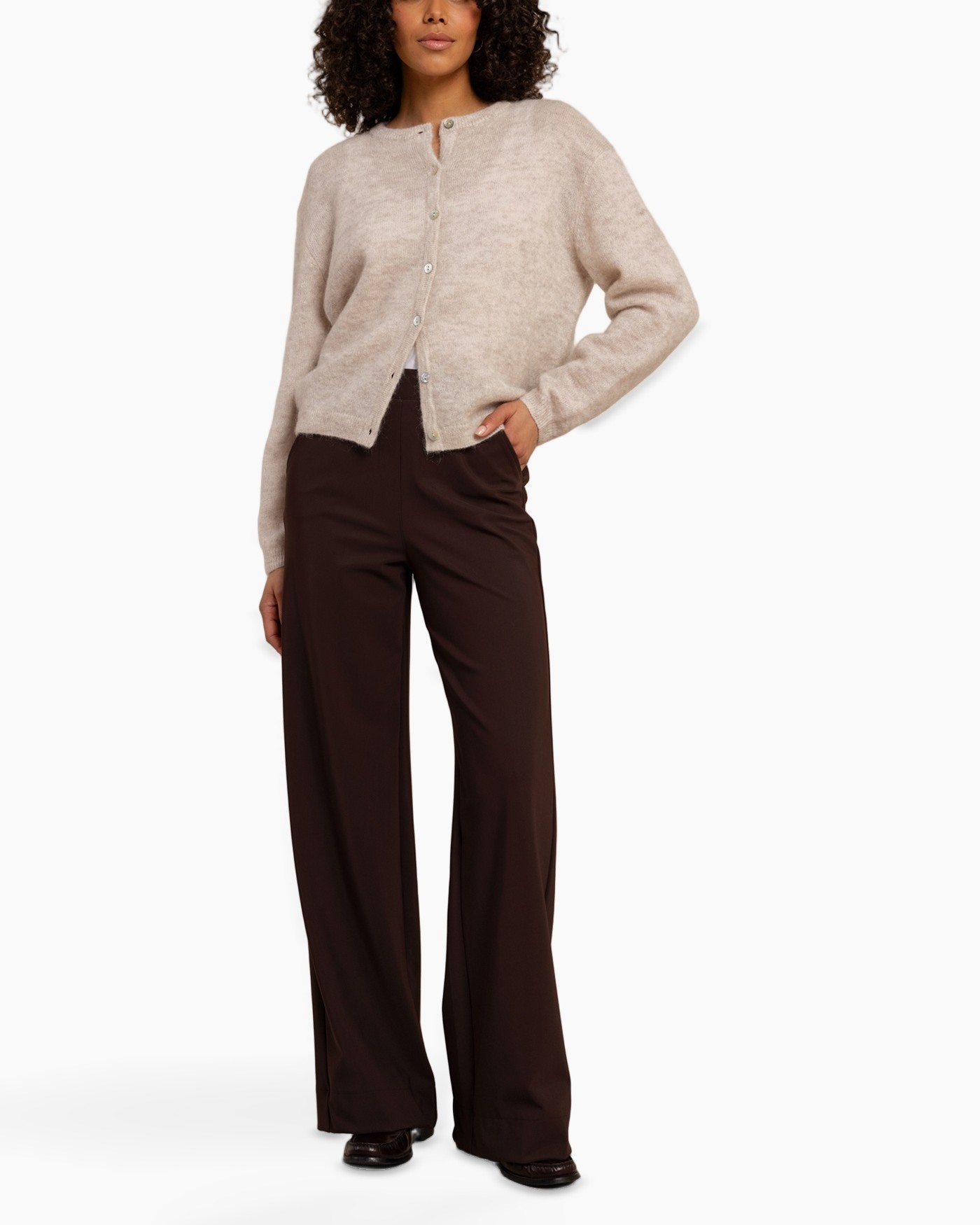 reuselhoogte, bruin, broeken, broek, vloeiend