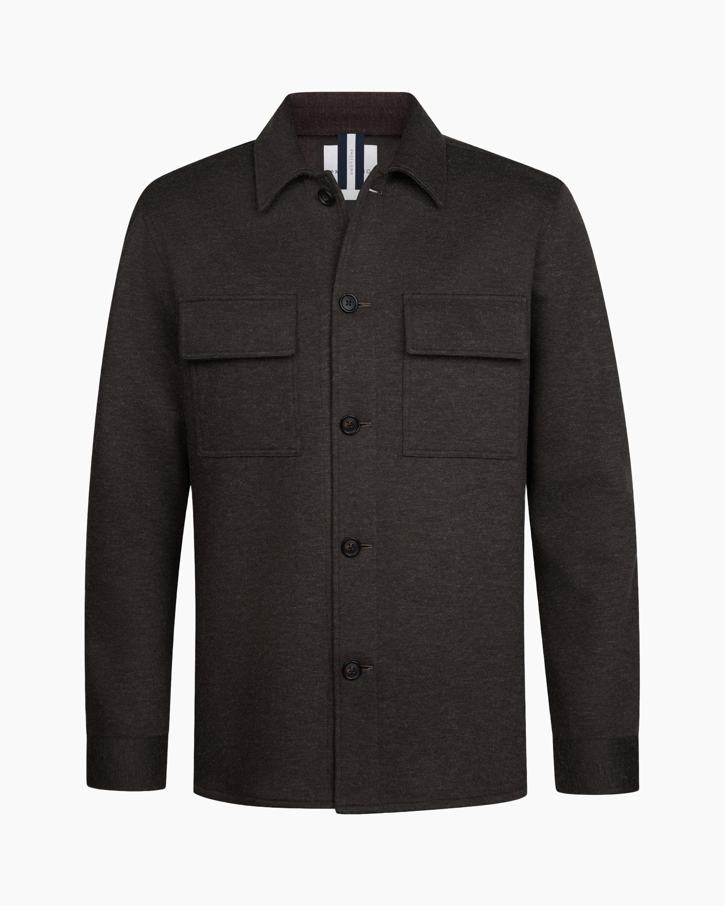 jacke, hemdenjasje, knopsluiting, twee borstzakken, lange mouwen