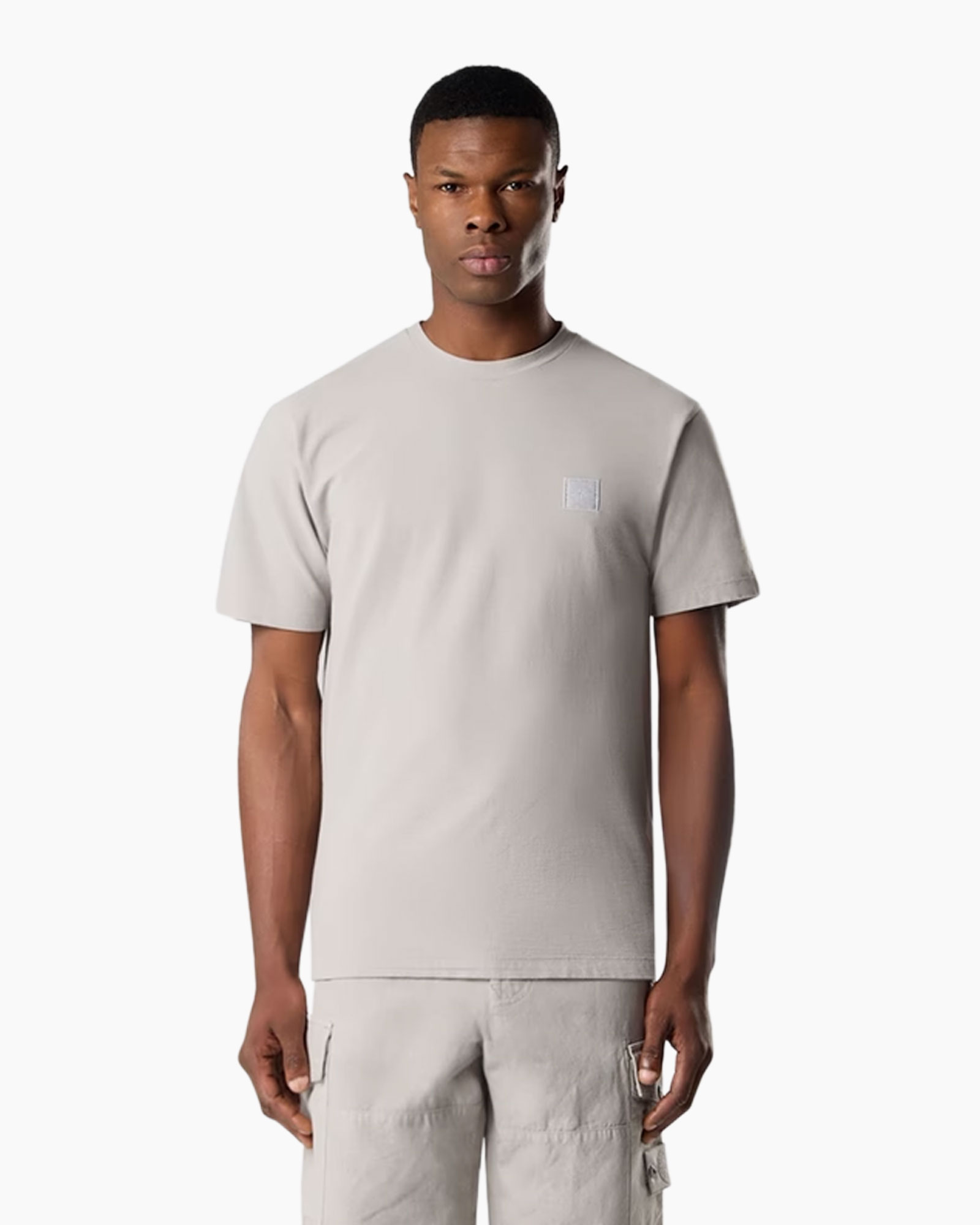 t-shirt, korte mouwen, kort mouwen, beige, éénde