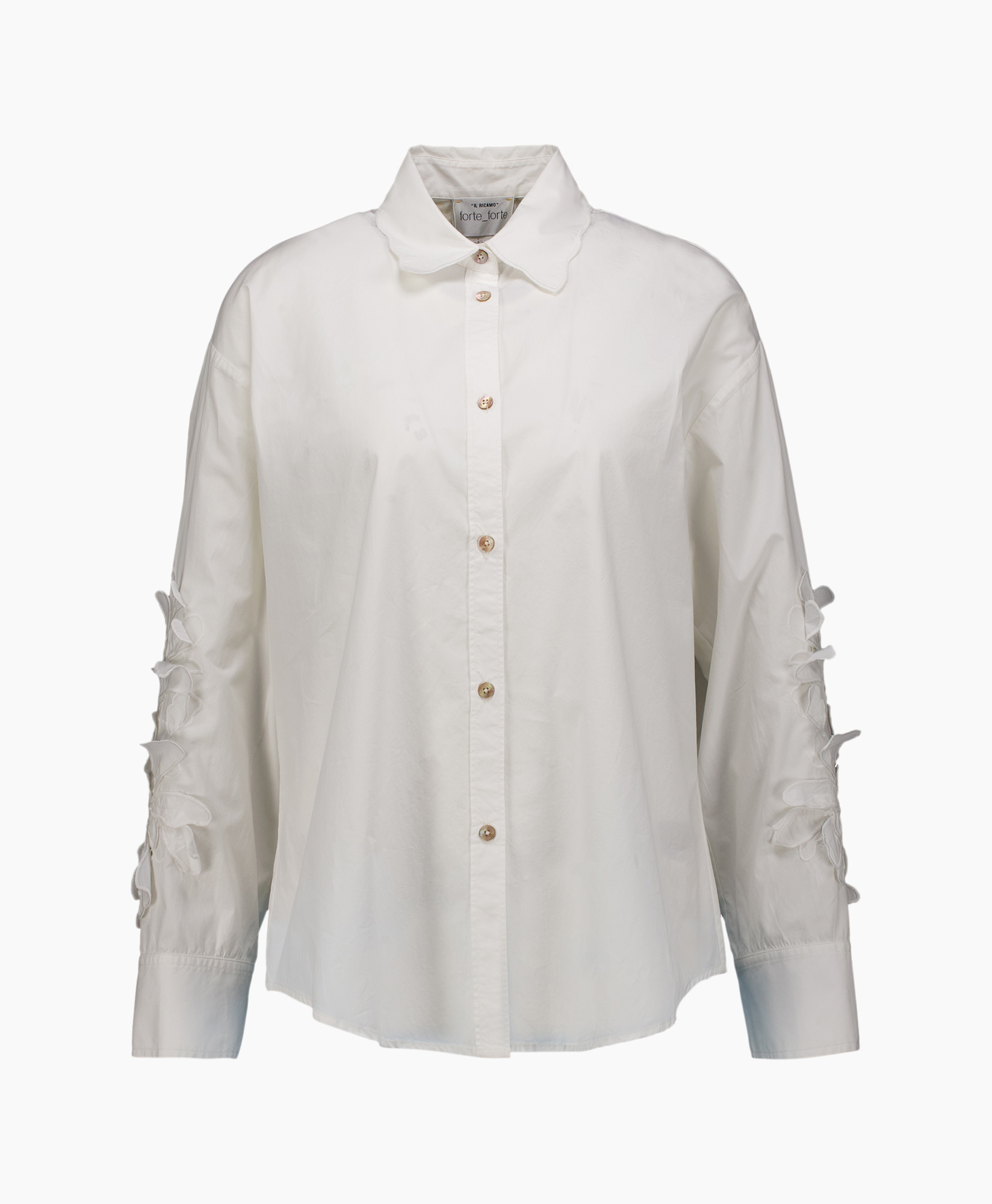 Blouse En Fleur Embroidery Cotton Popline Off White
