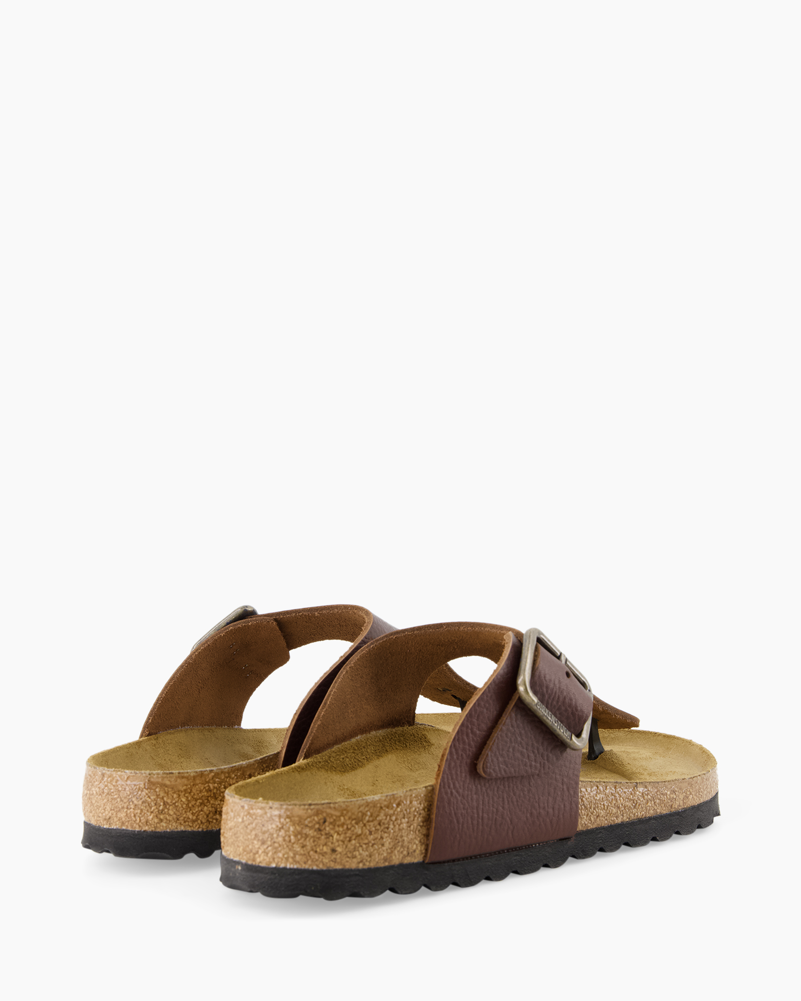 sandalen, slaap vakantie?, brown, leer, kurk zool