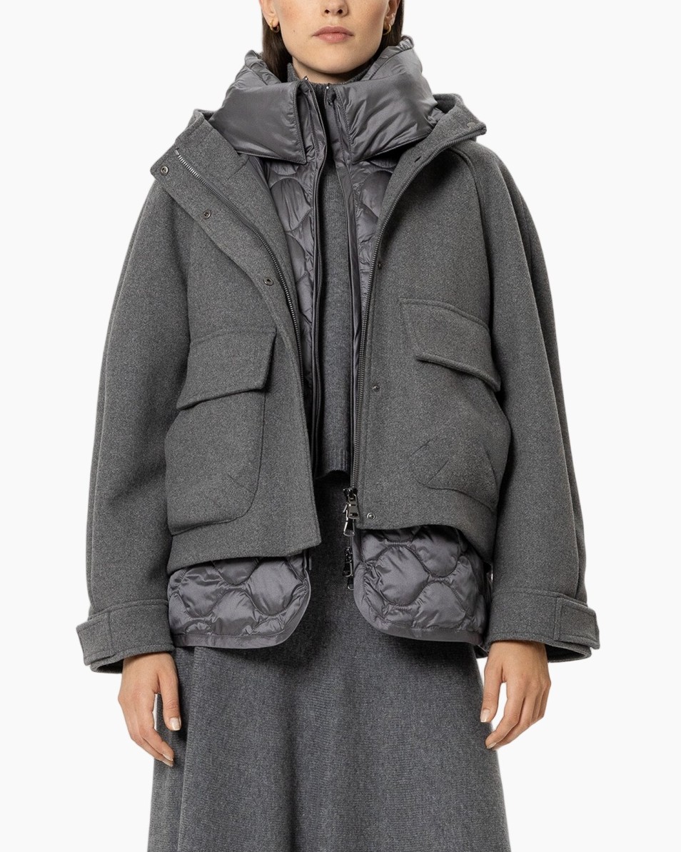jas, jacket, puffer, grijs, oversized