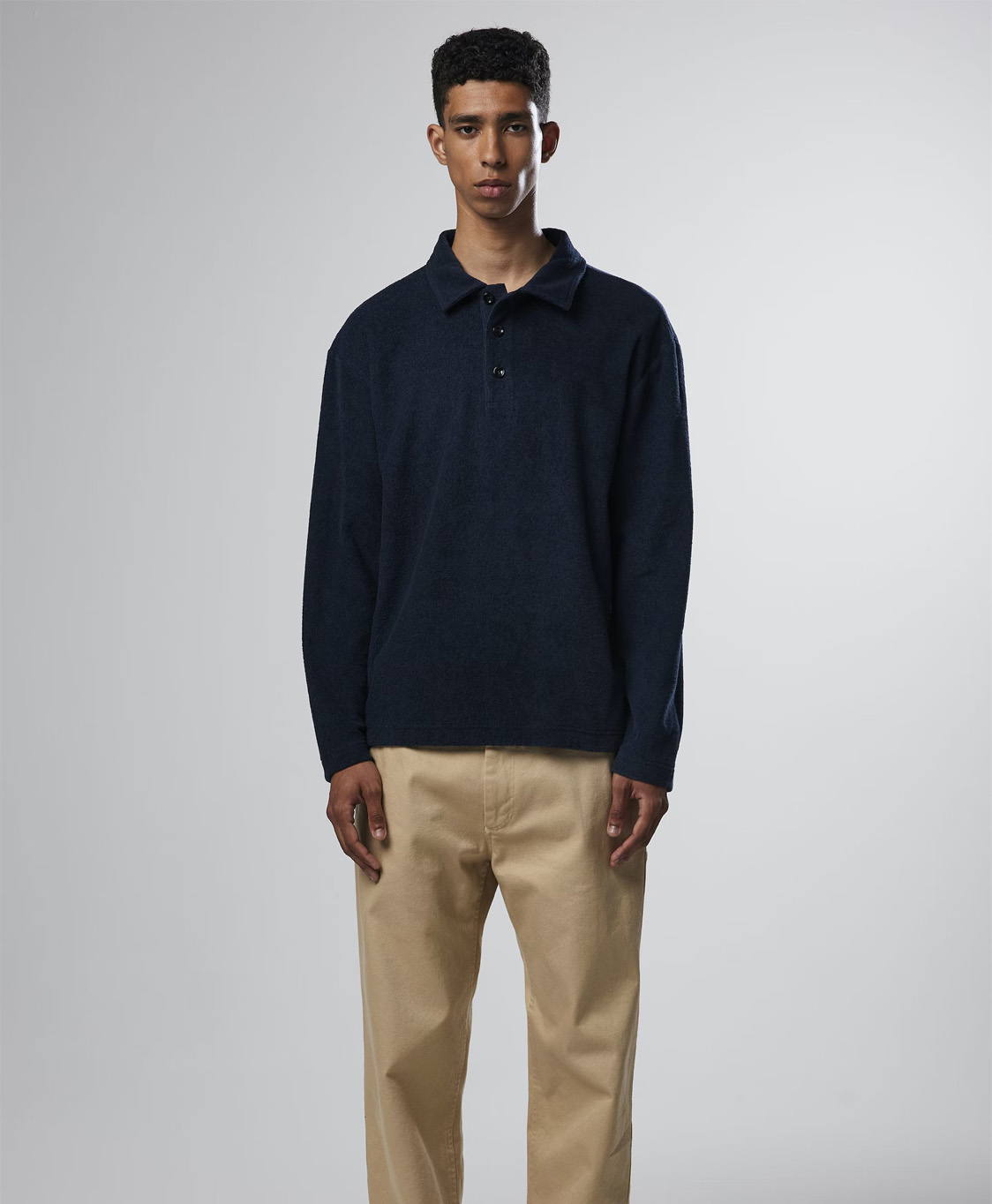 Nn07 Longsleeve Joey Donker Blauw