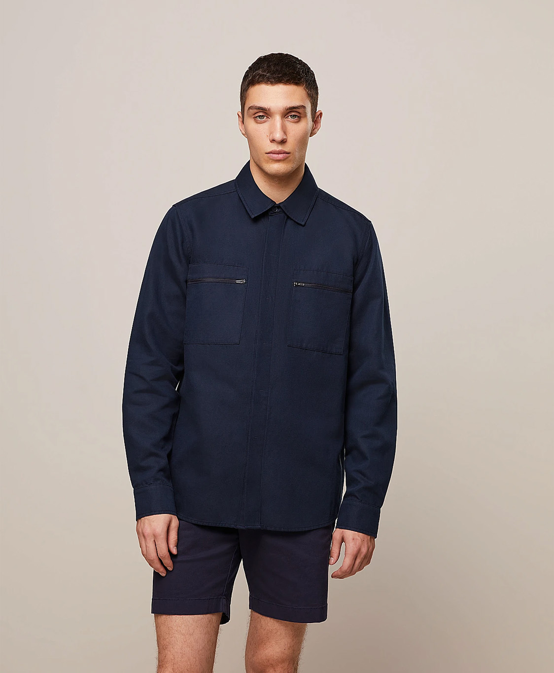 Alpha Tauri  Overhemd Ata Wovar Woven Blauw