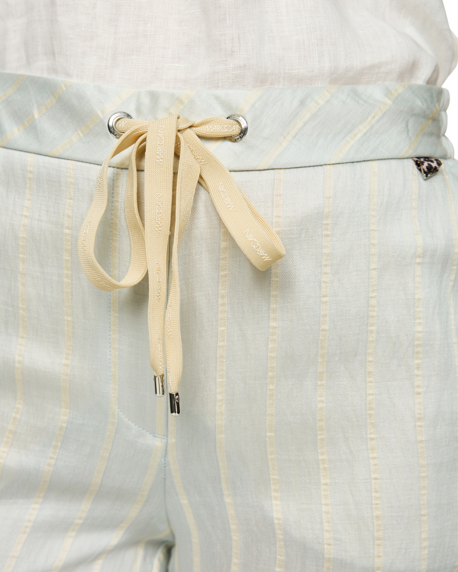 drawstring, belt, trim, striped, linen