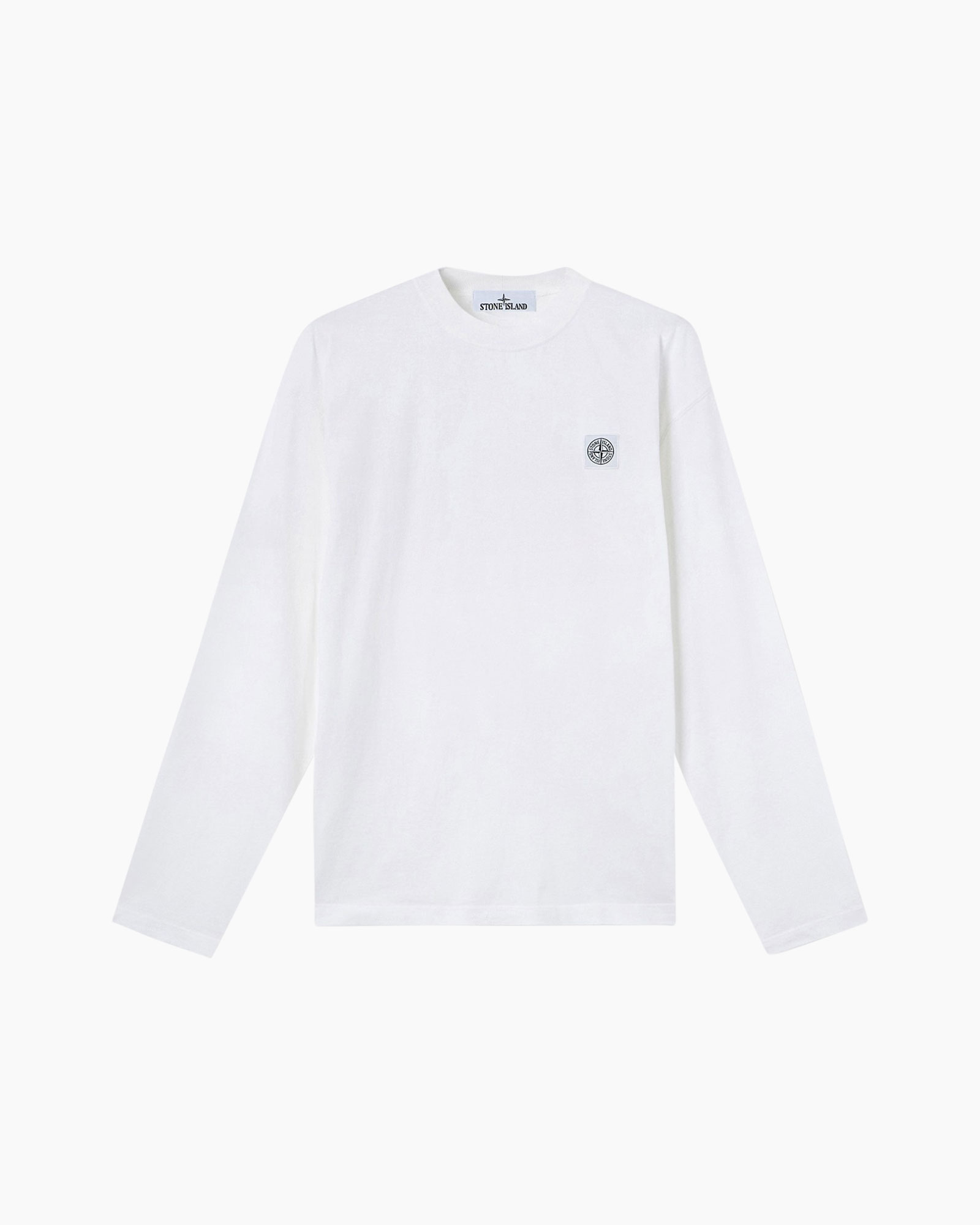 lange mouwen, wit, t-shirt, logo, kleine logo