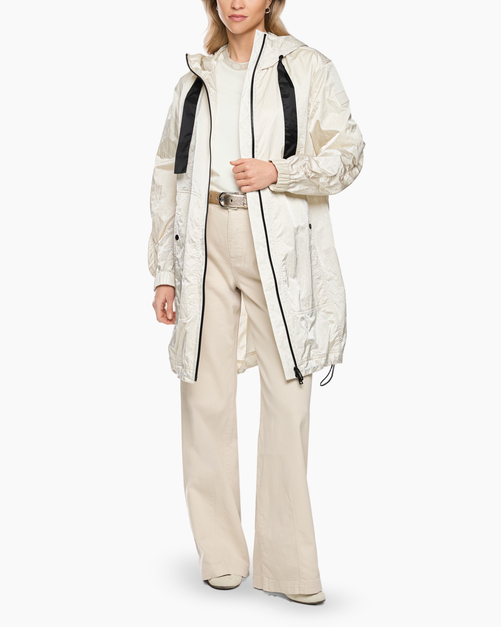windbreaker, lange jas, puffer, beige jas, capuchon