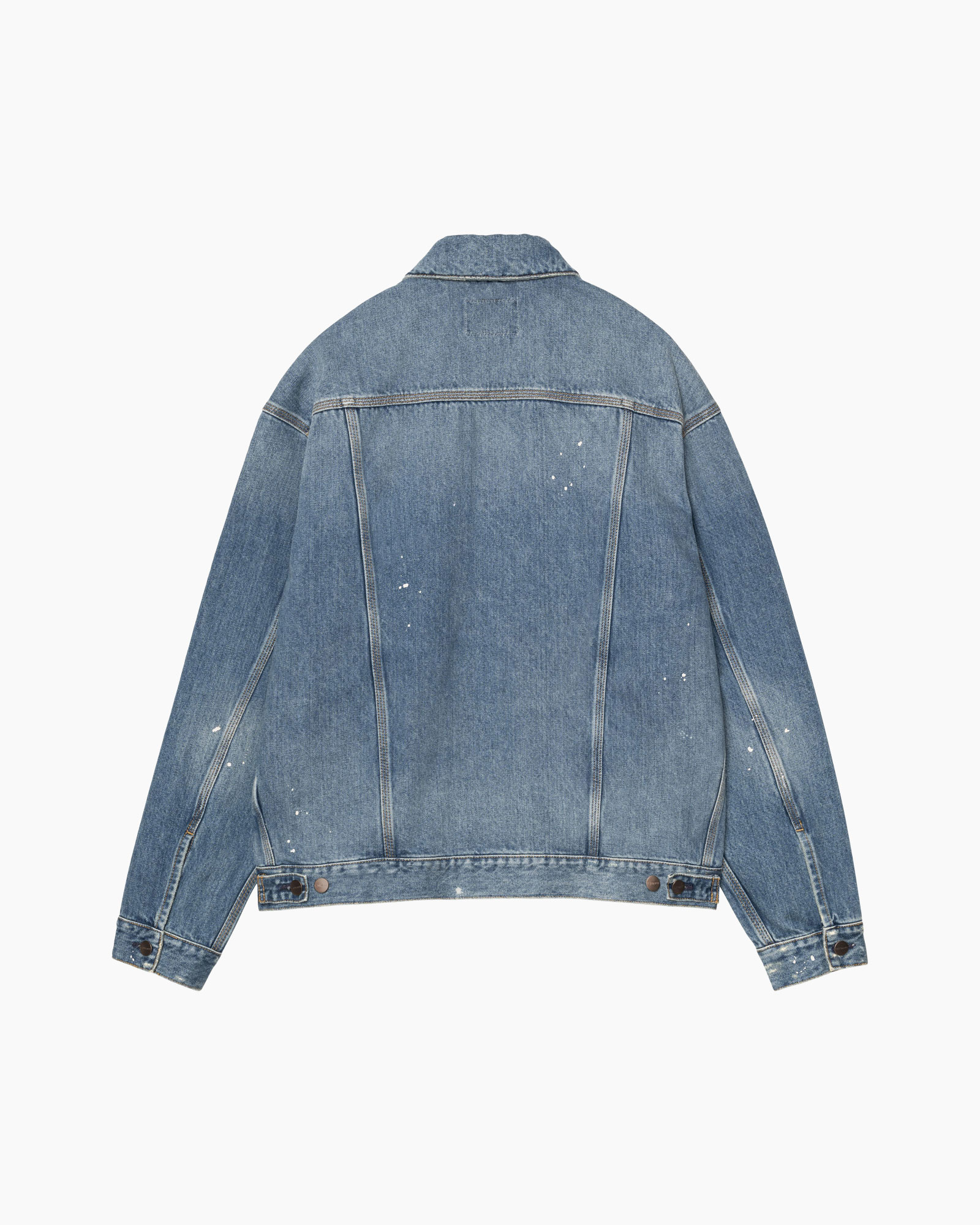 denim, jacke, blauw, verschillende, achterkant