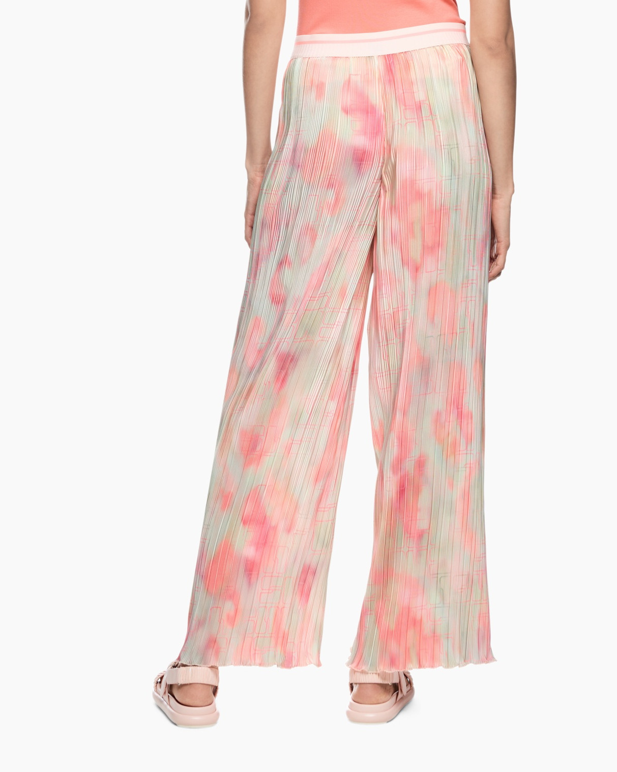 pants, pleated, wide-leg, tie-dye, pastel