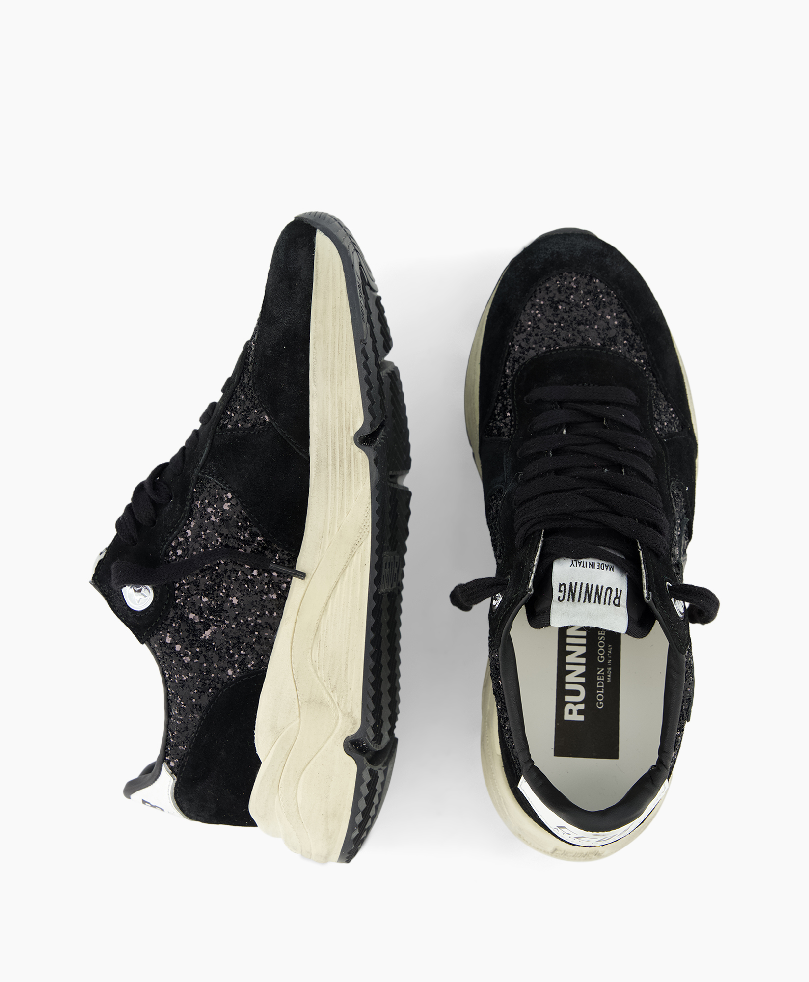 Glitter sales sneakers zwart
