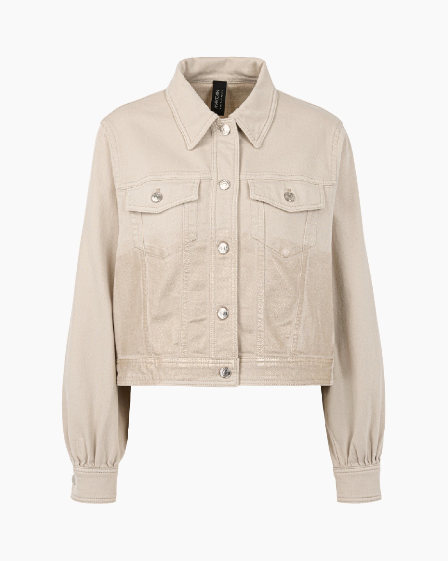 jas, jeans, beige, lange mouw, kraag