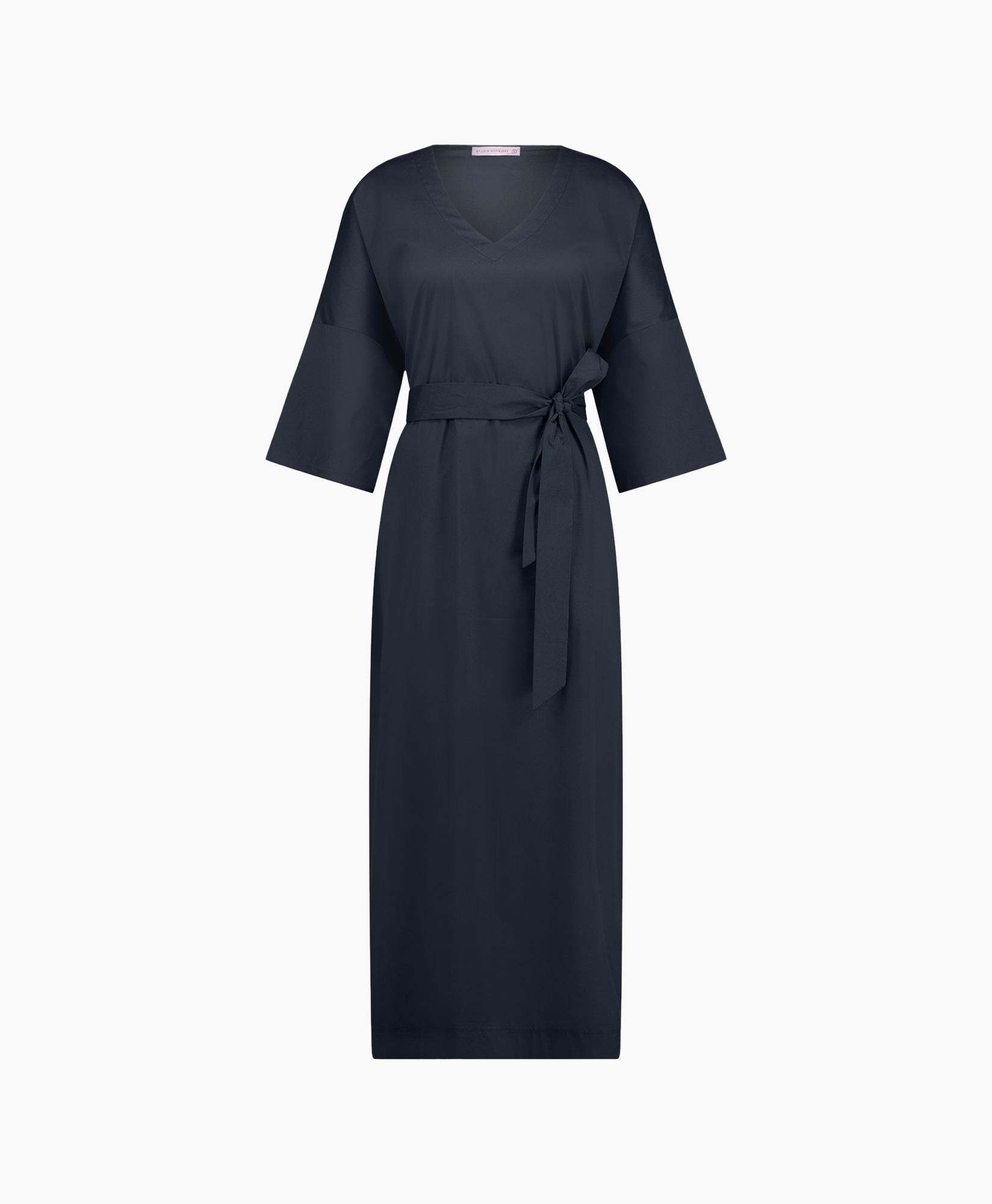 Jurk Kim Poplin Dress Donker Blauw