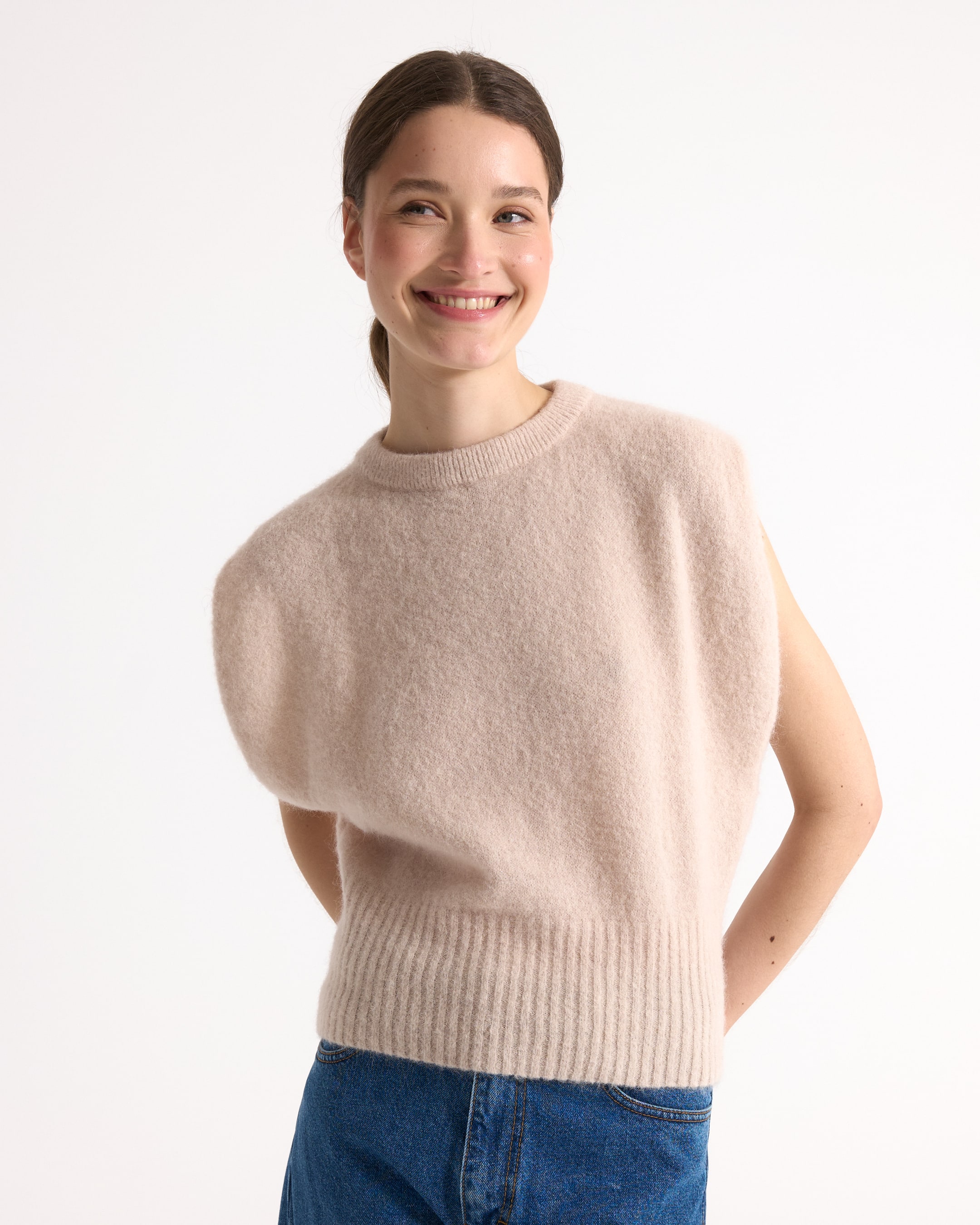 sweater, knitwear, pull-over, beige, shirt