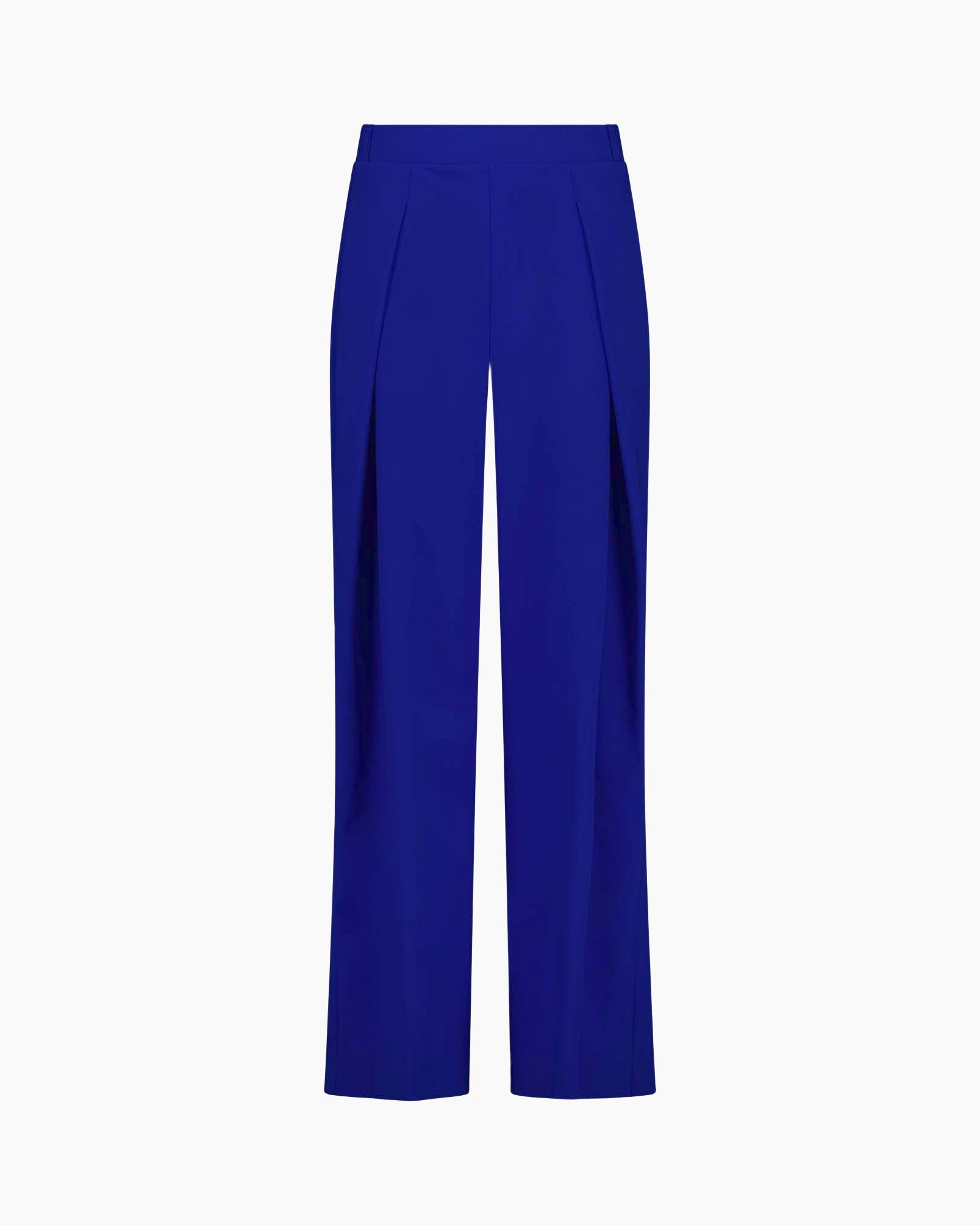 trousers, pants, wide-leg, blue, flat-front