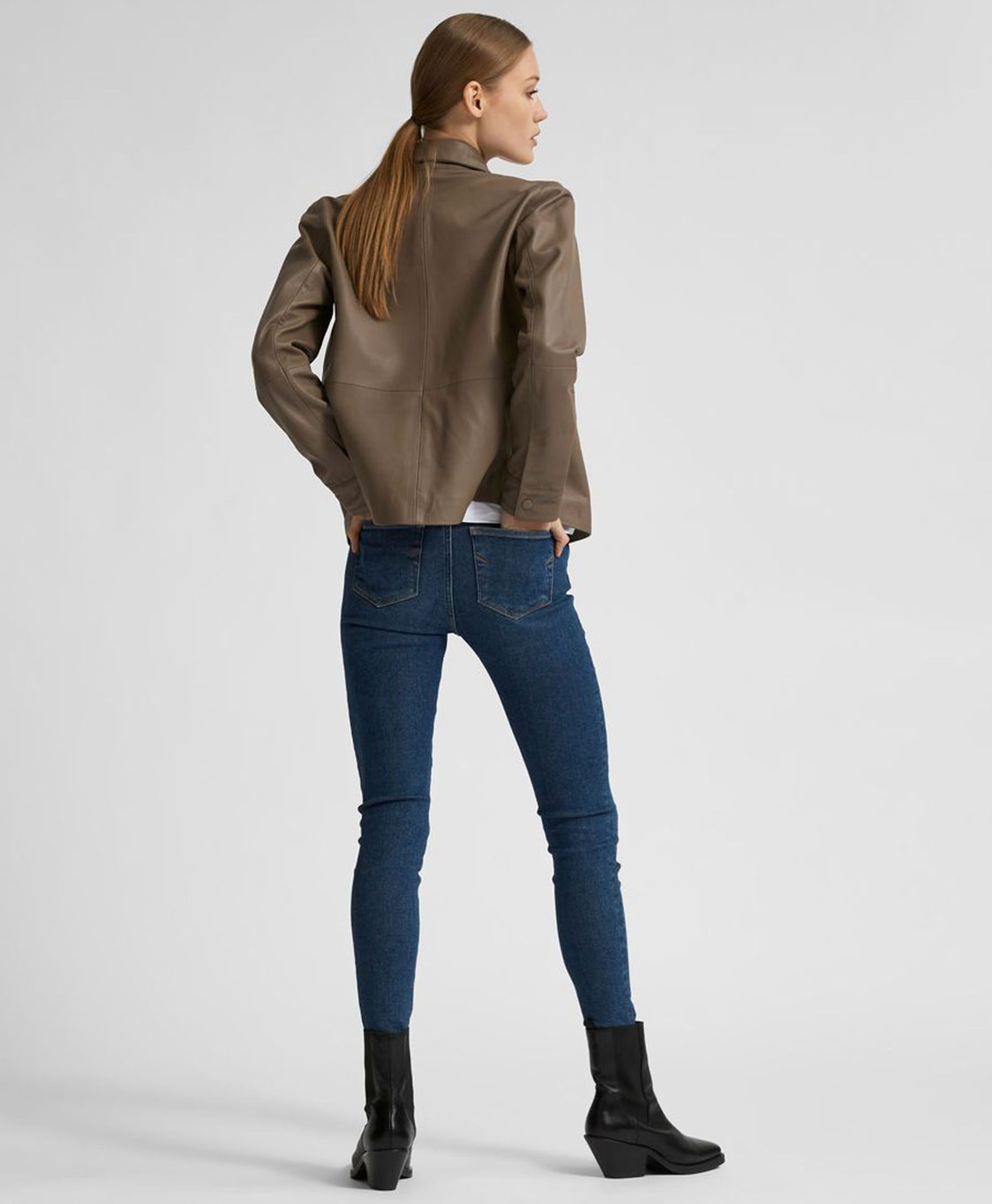Selected Femme Jeans Sophia Mw Skinny Dark Blu Jea Jeans