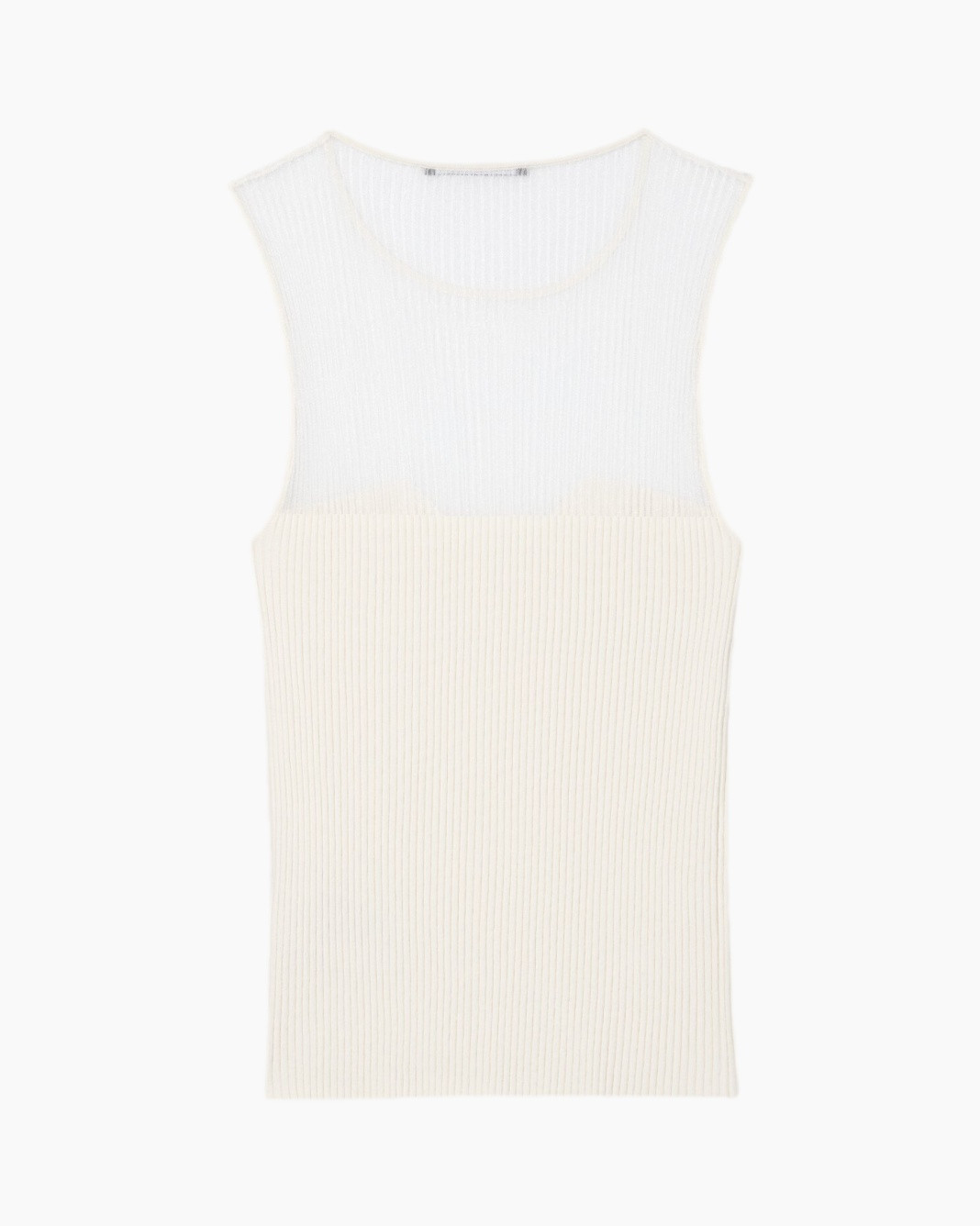 tanktop, ribbed, wit, zomerlos, laaglaagstuk