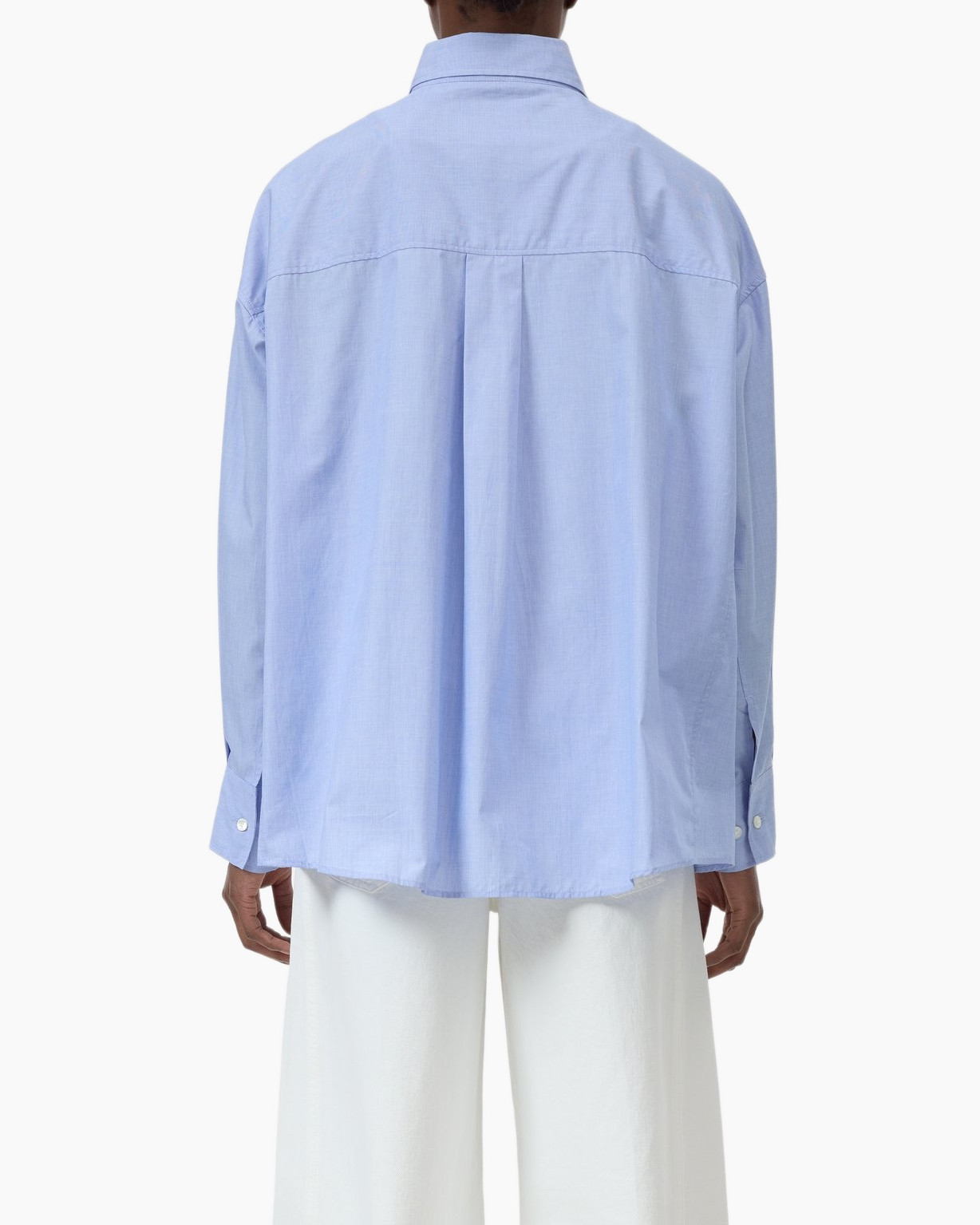 _overhem, knopdown?, lichtblauw, oversized, langemouw