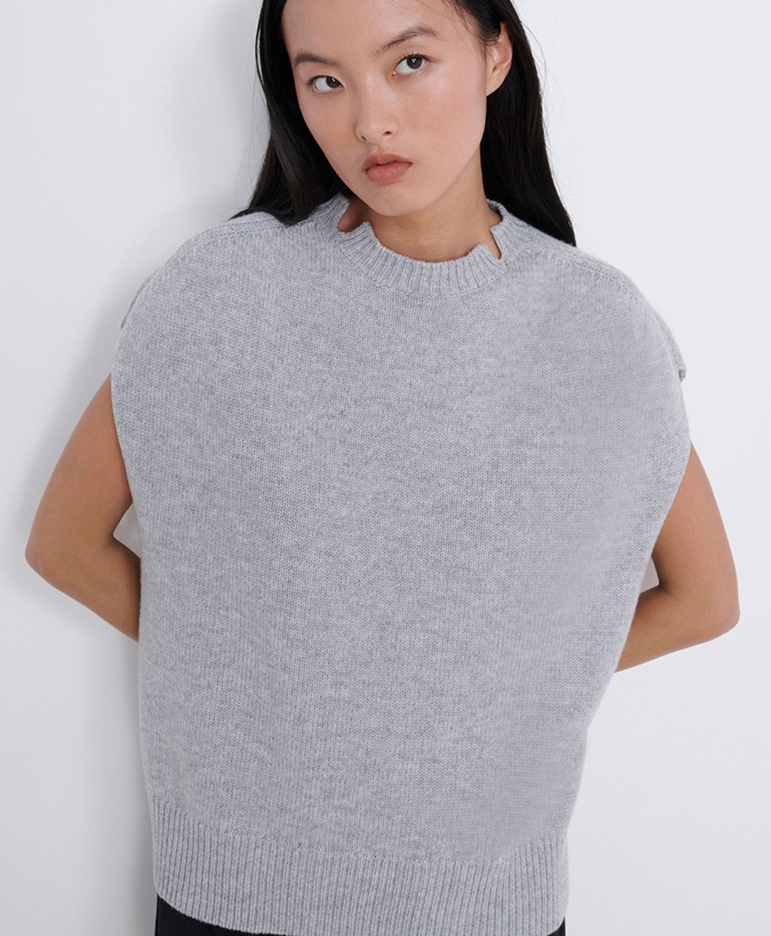 Loulou Studio Pullover Sagar Grijs