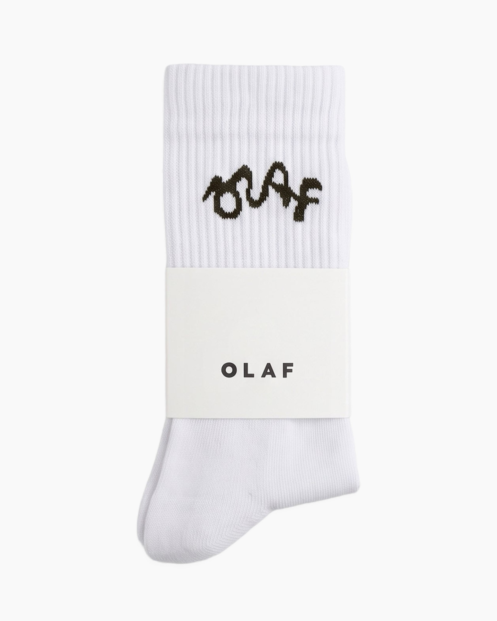 sokken, enkellaarzen?, wit, geribd?, logo OLAF
