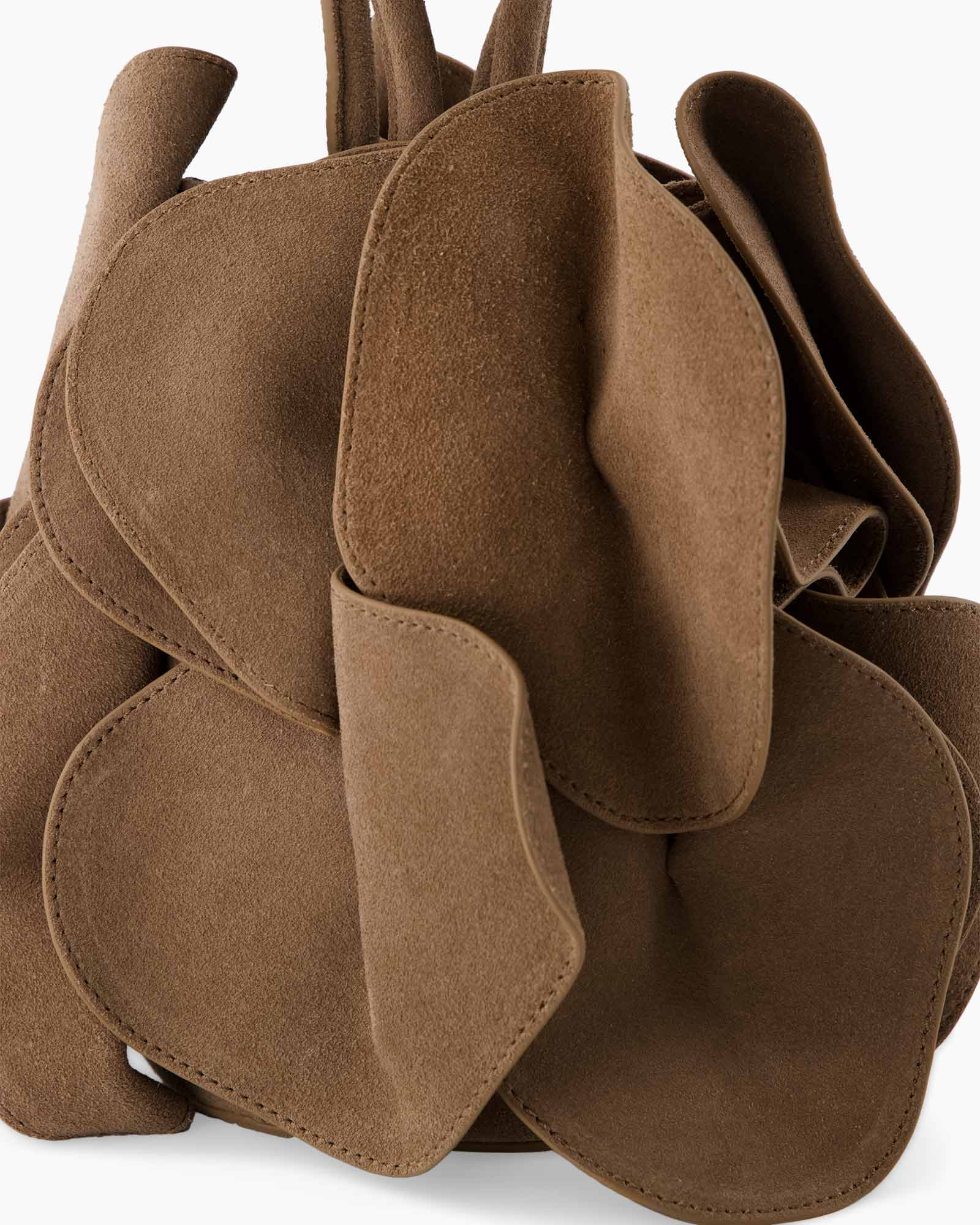 handtas, bruin, suède, tas, meerstijl