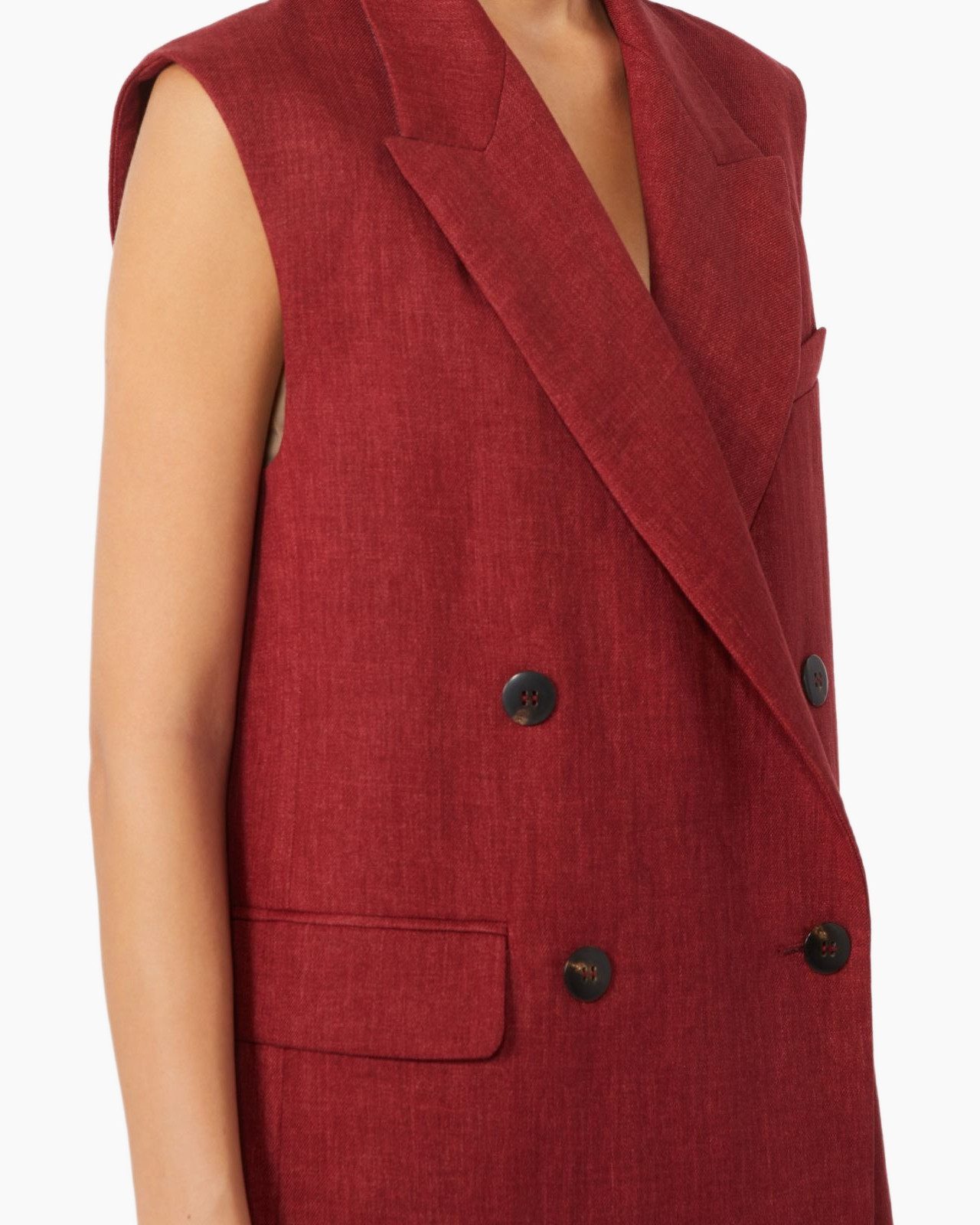 rood, vest, dubbel-breasted, slimme, zak