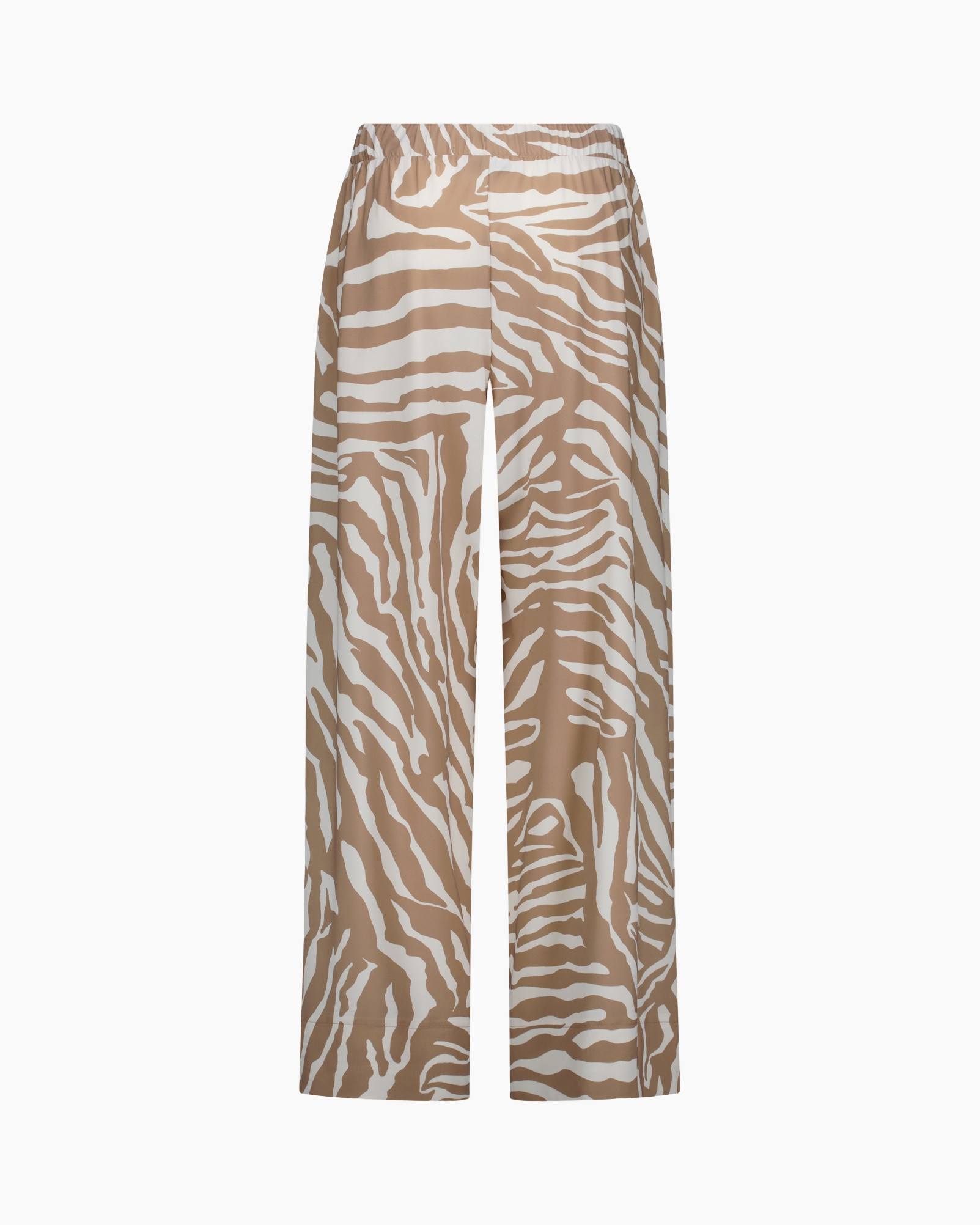 broeken, broek, wijdvallende, zebraprint, beige-wit