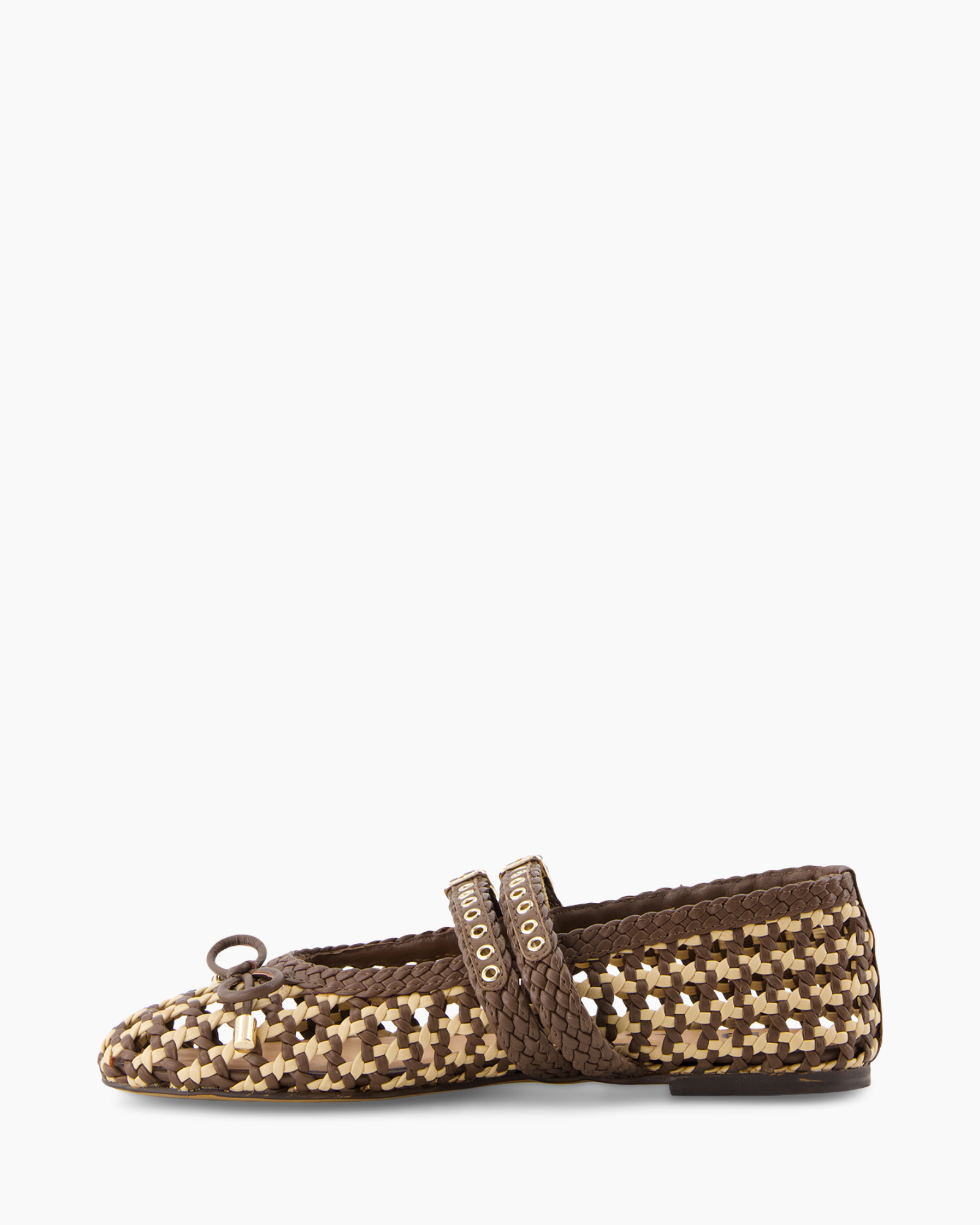 woven, slip-on, loafer, buckle, two-tone