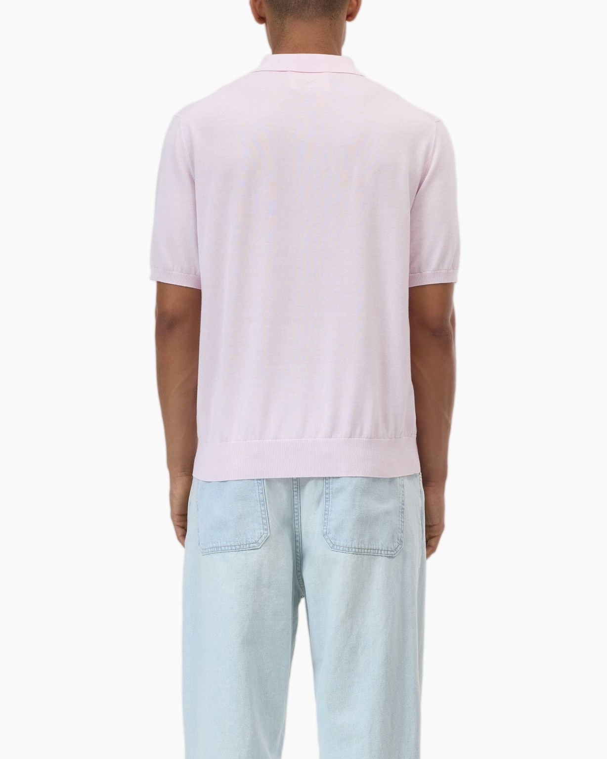 polo, roze, korte mouw, kraag, gebreid polo shirt