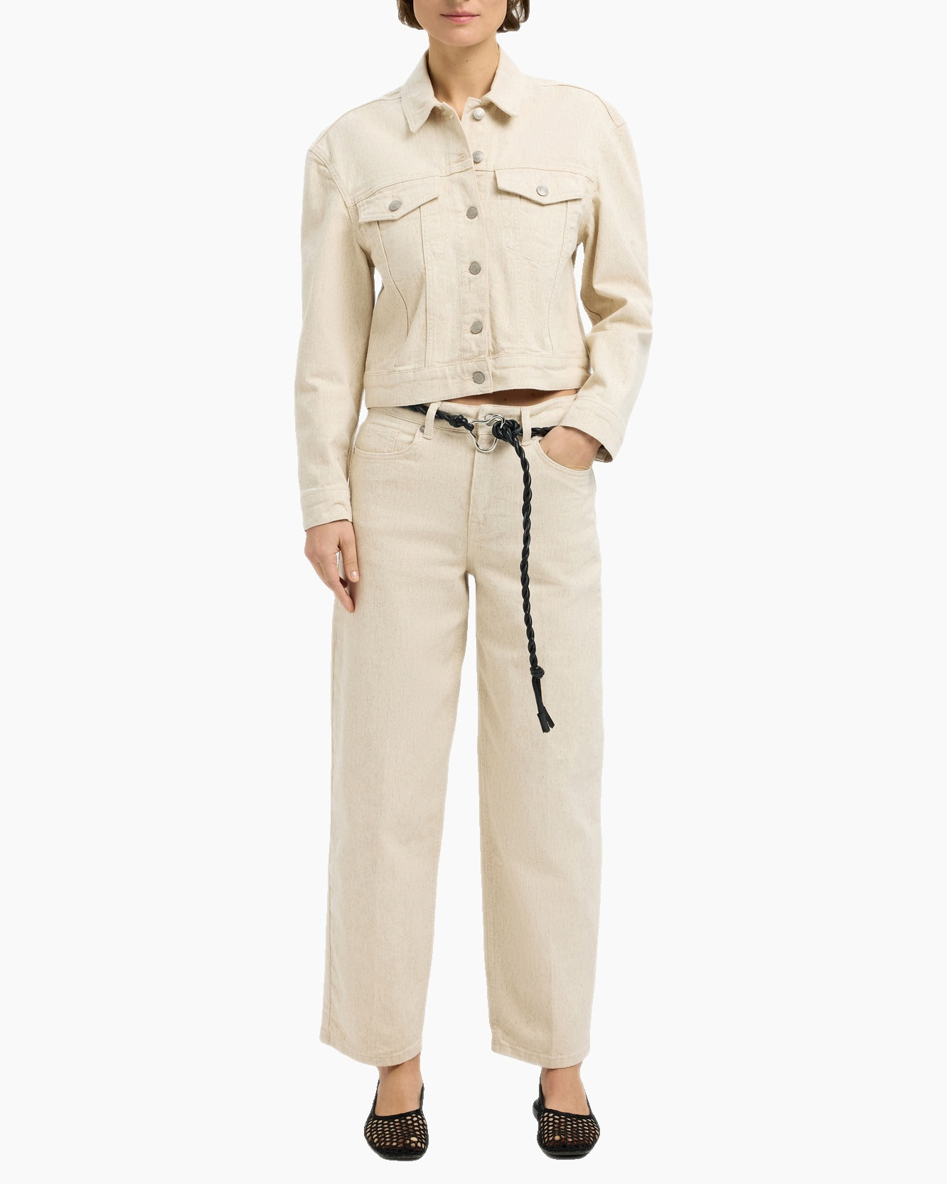 Jeans Una Mw Barrel Jeans Beige