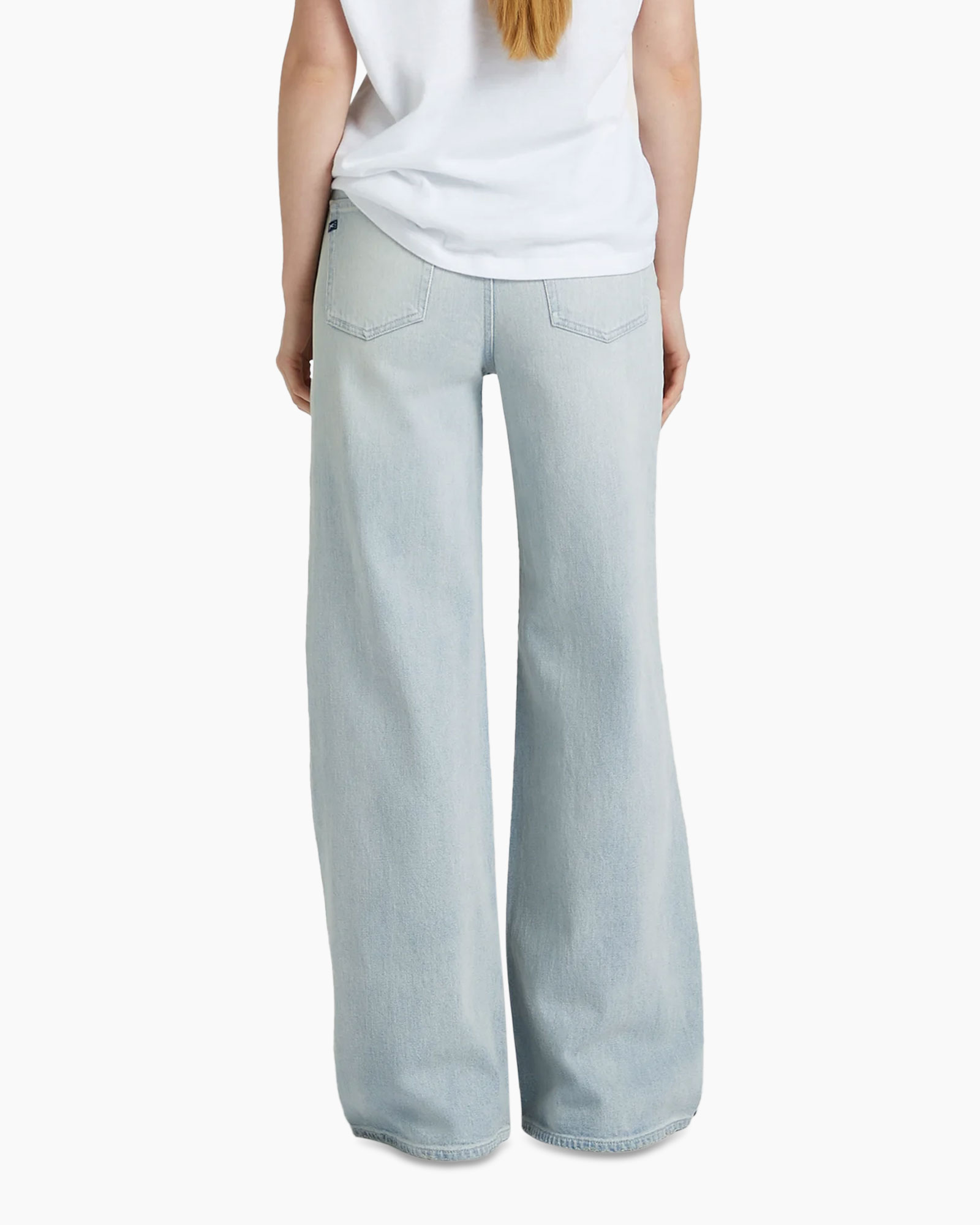 spijkerbroek, wijds, lichte wassing, hoge taille, distressed niet aanwezig, broeken, wijdse pijp, lichtwash, denim, broek