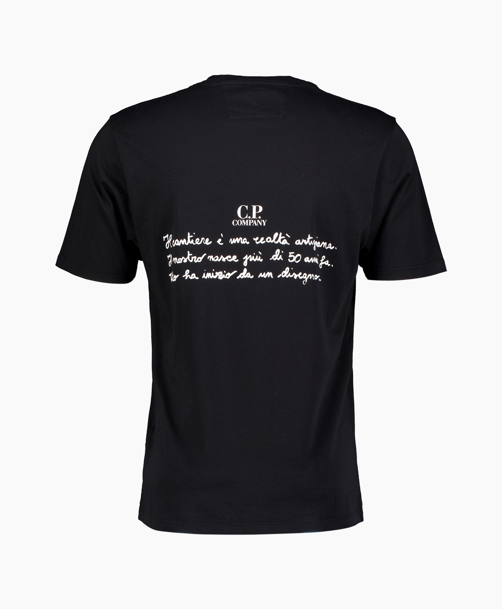 T-shirt Korte Mouw Back Letter Tee Zwart