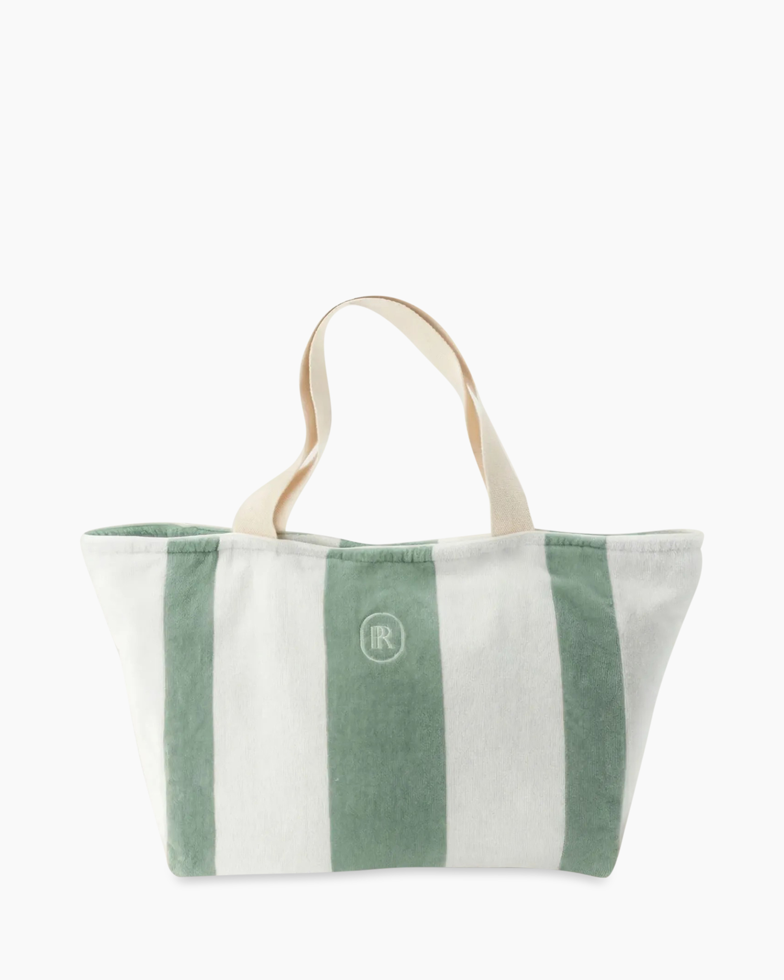 tote bag, canvas bag, stripe pattern, green, white, tote bag, canvas bag, striped, green, beige handles