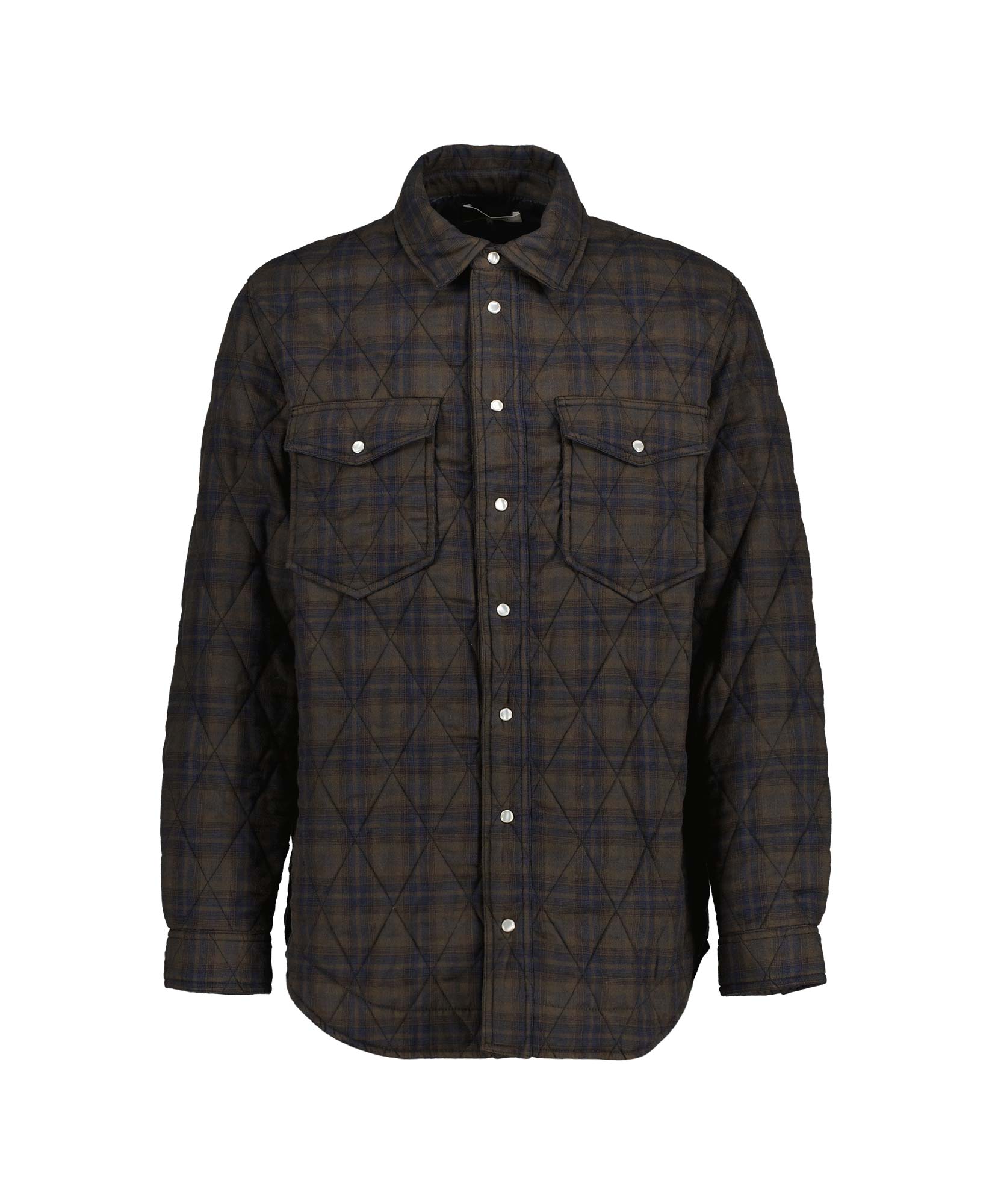 Isabel Marant Overshirt Musy Pilou Check Shirt Khaki