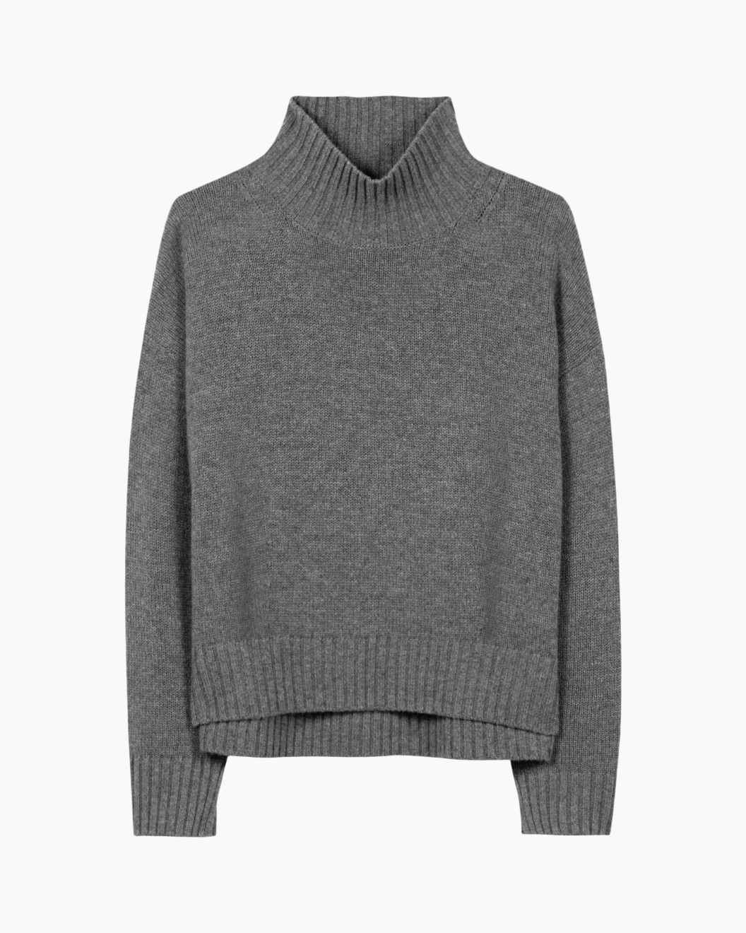 trui, turtleneck, gebreid, grijs, pullover