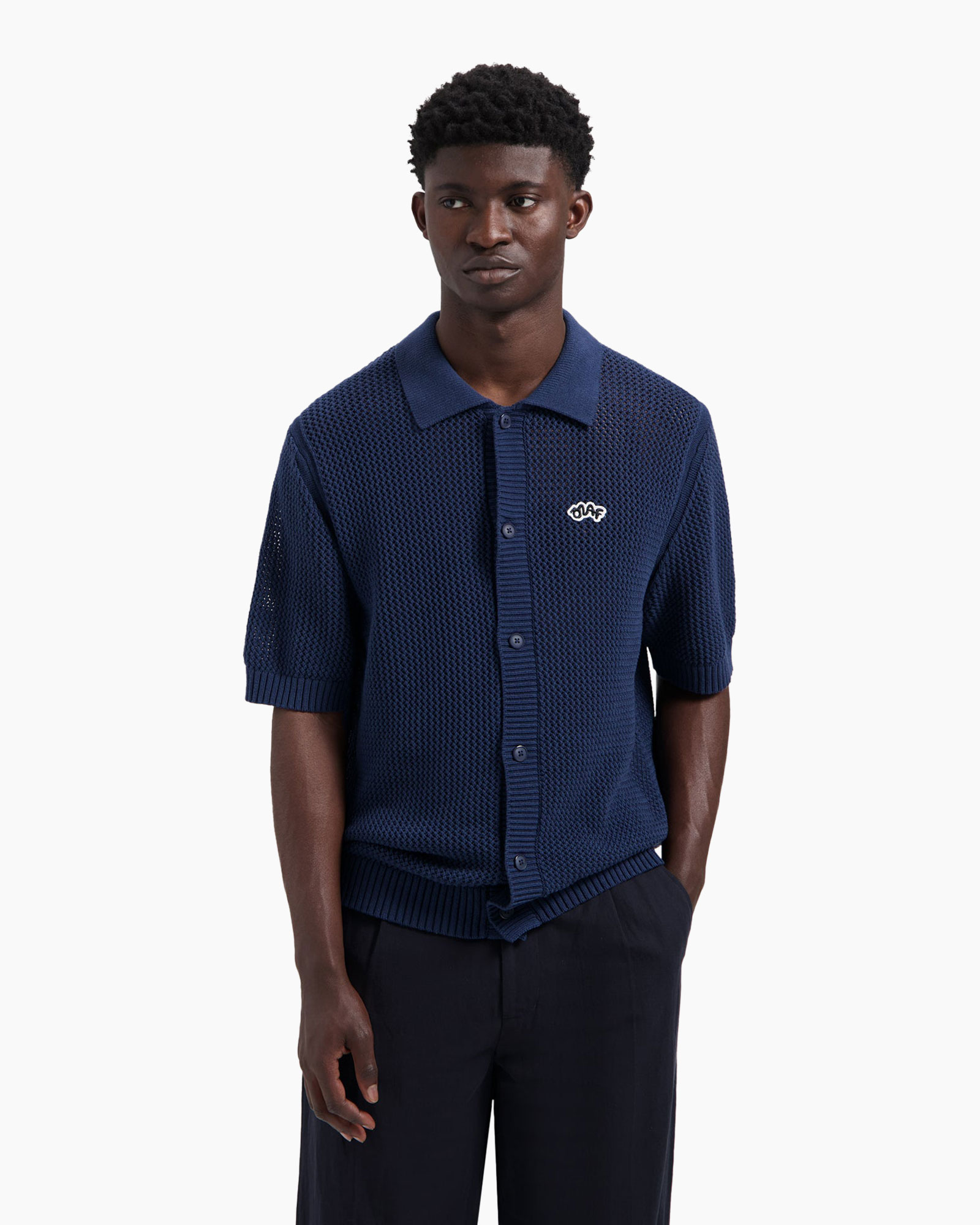 Polo Knit Donker Blauw